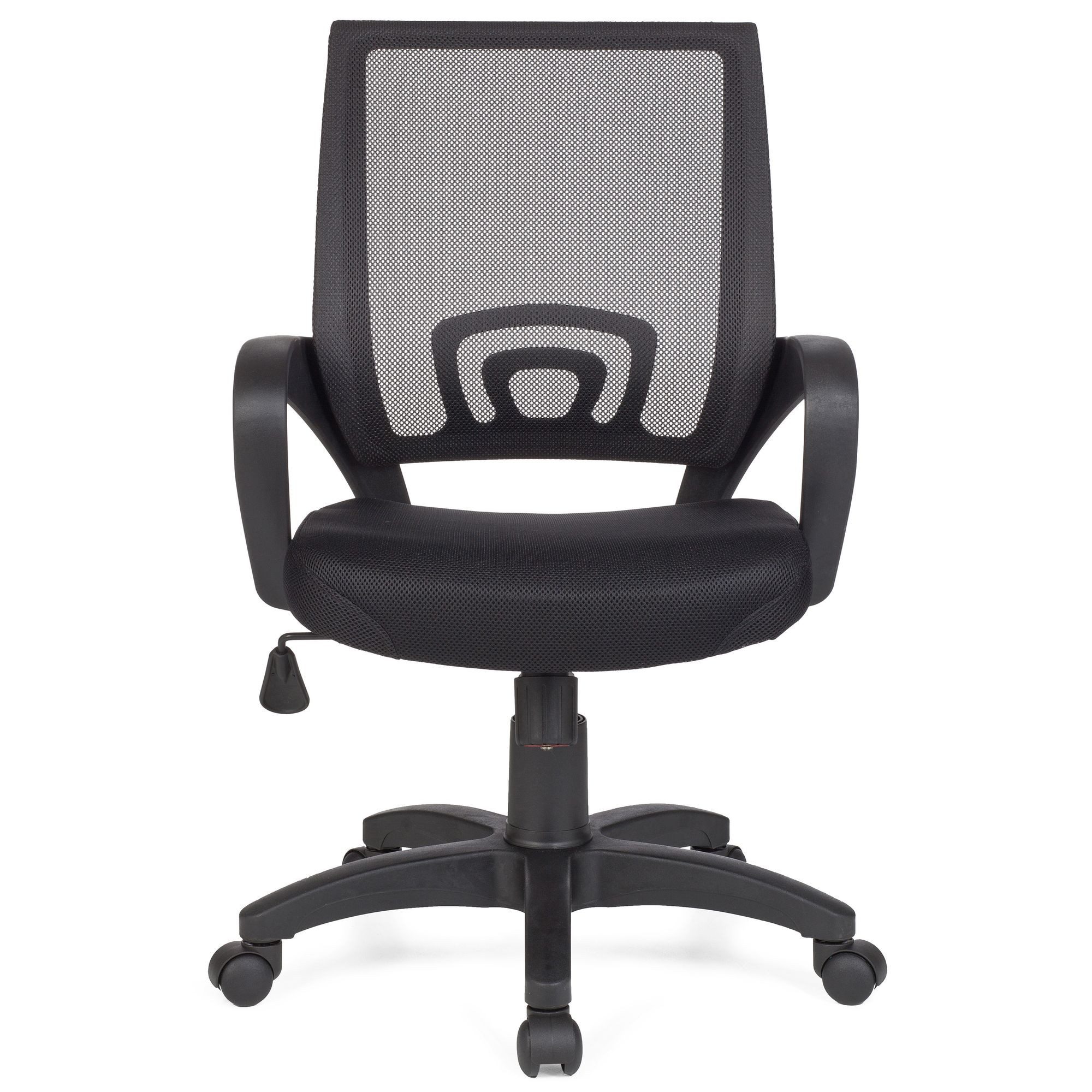 Amstyle Drehstuhl SPM1.075 (Bürostuhl Schwarz Schreibtischstuhl mit Armlehne), Bürodrehstuhl ergonomisch Jugendstuhl