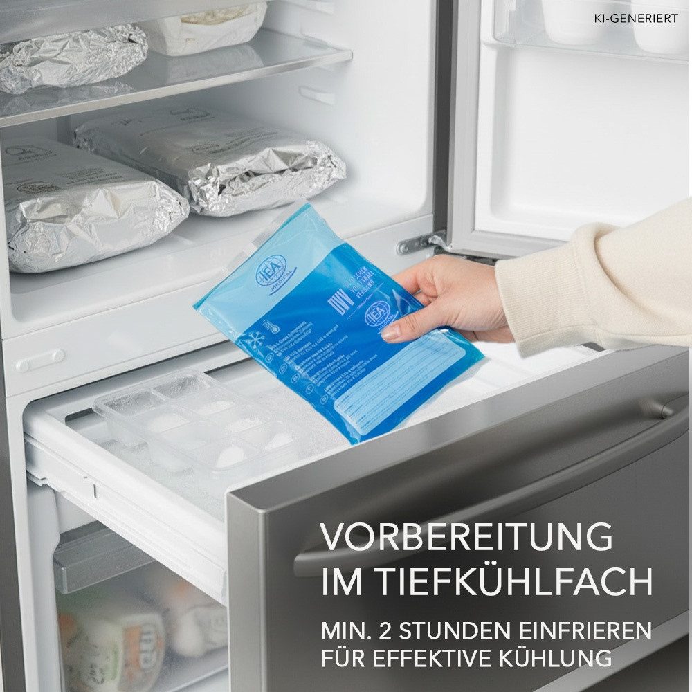 IEA Medical Kalt-Warm-Kompresse 12x20 Kühlpacks für Prellungen Insektenstiche und anderen Verletzungen, Komplettset 3-tlg., 12x20, Gel-Kühlpad, Kühlpack: Kalt/Warm für Alltag & Verletzungen
