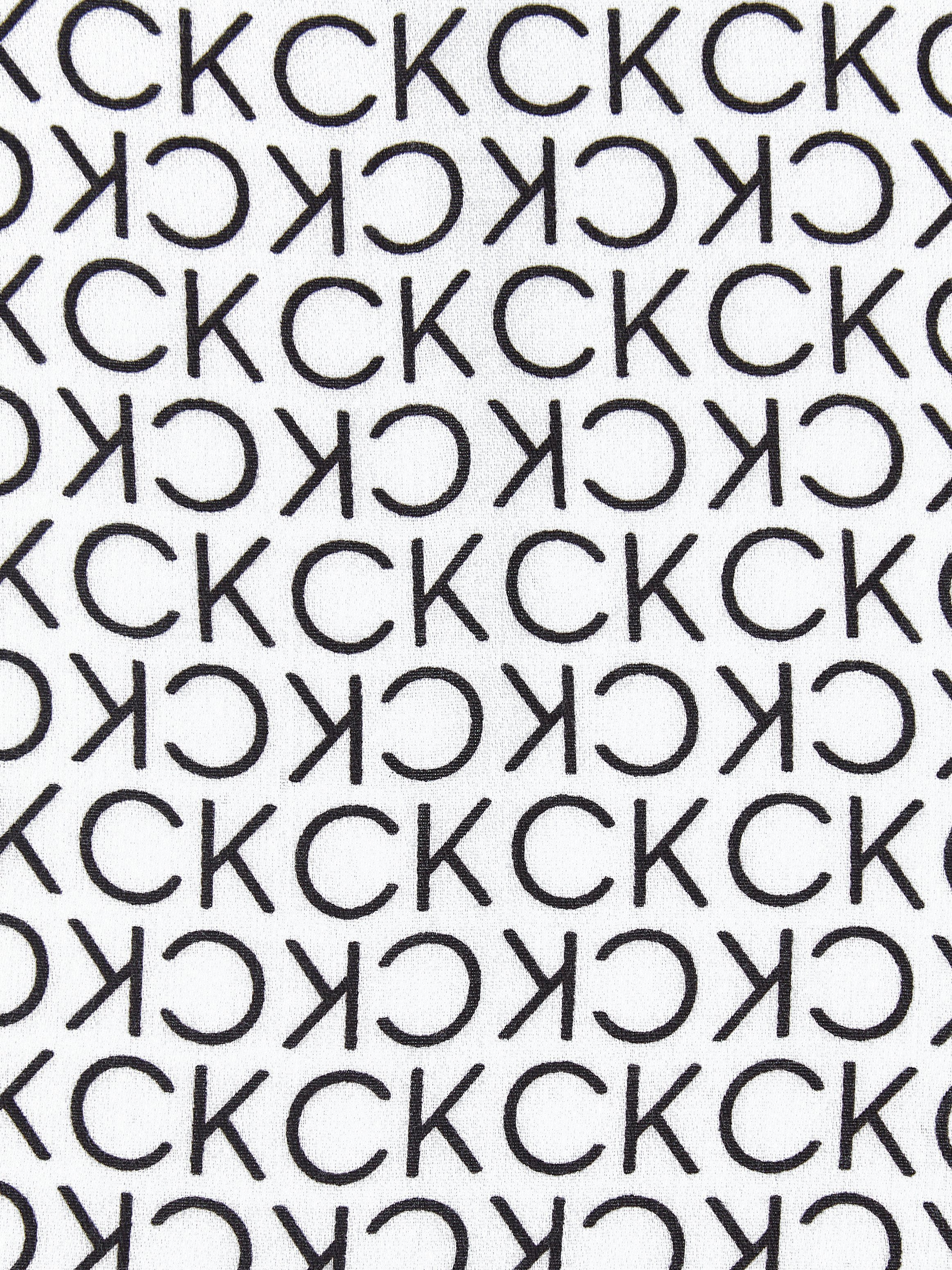 Calvin Klein Ck Black Schal, Monogramm-Print mit