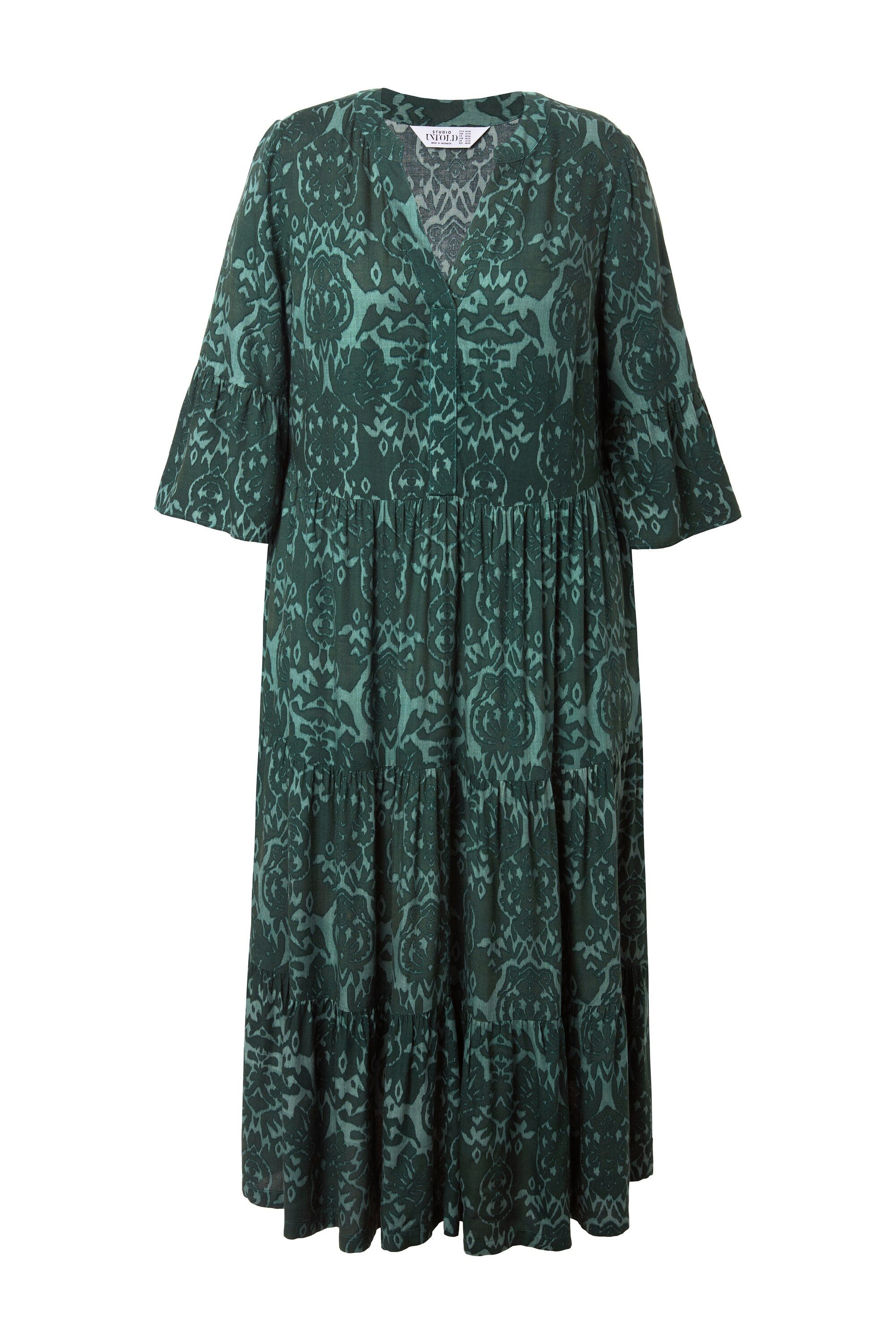 Studio Untold Maxikleid Maxikleid A-Line Alloverprint Volants günstig online kaufen