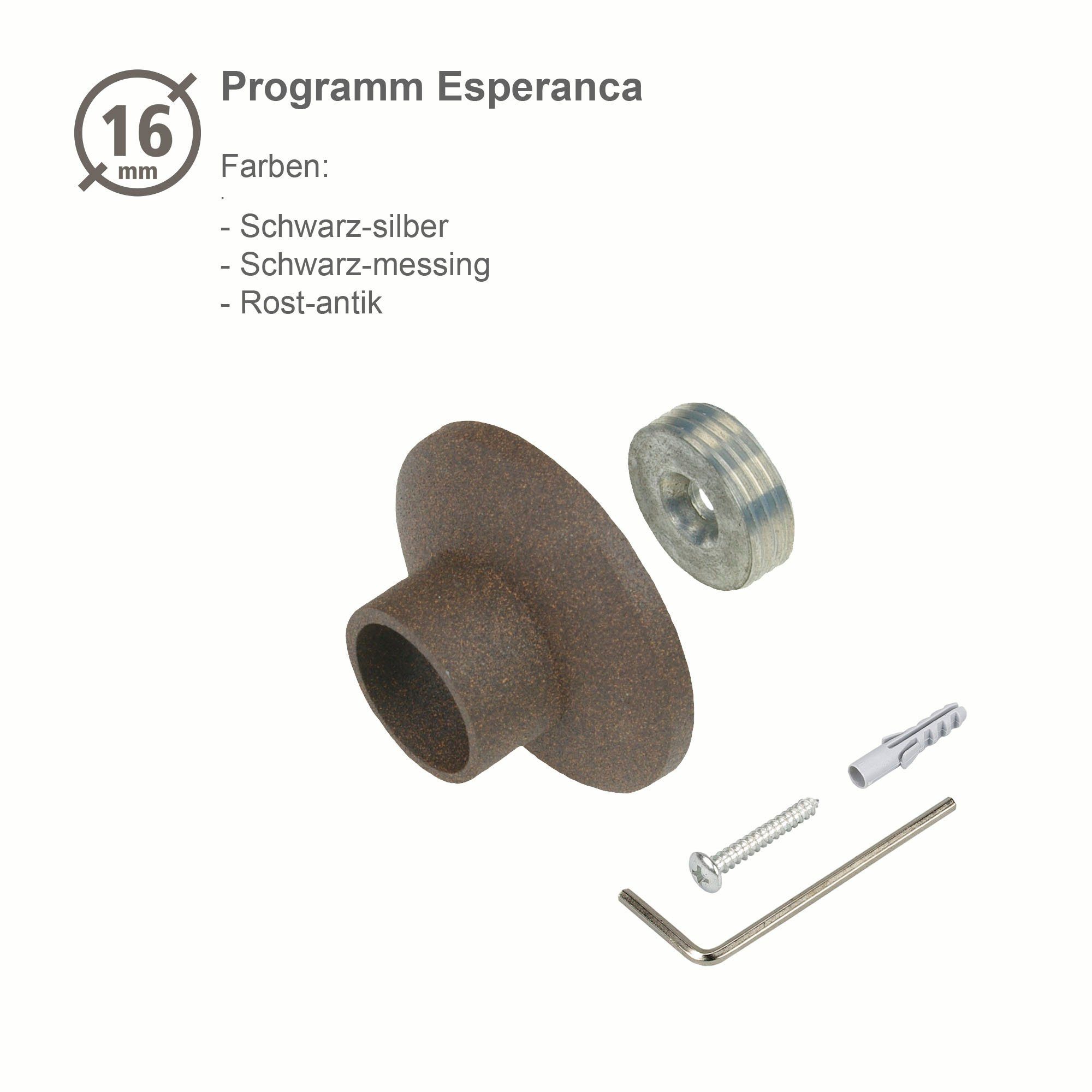 Liedeco Gardinenstangenhalter Wandlager, Wandhalter für Gardinenrohre günstig online kaufen
