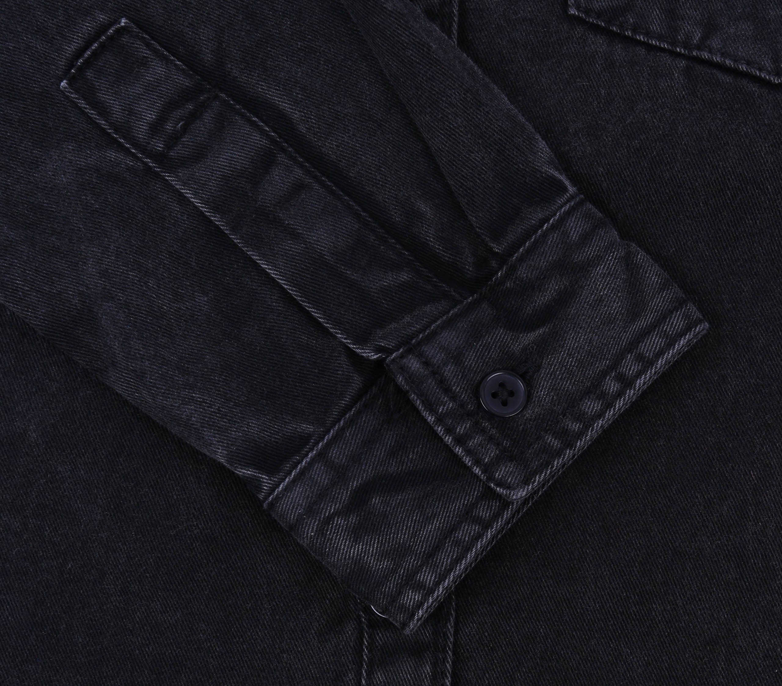Sarcia.eu Langarmhemd Jeanshemd feine Baumwolle Aufnäher Stickerei DENIM CO 2-3 Jahre
