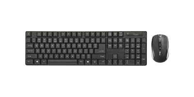 Trust Ximo Kabellos Keyboard-Mouse Set DE Layout QWERTZ Deskset Büro Tastatur- und Maus-Set, Leise Tasten, Tragbar