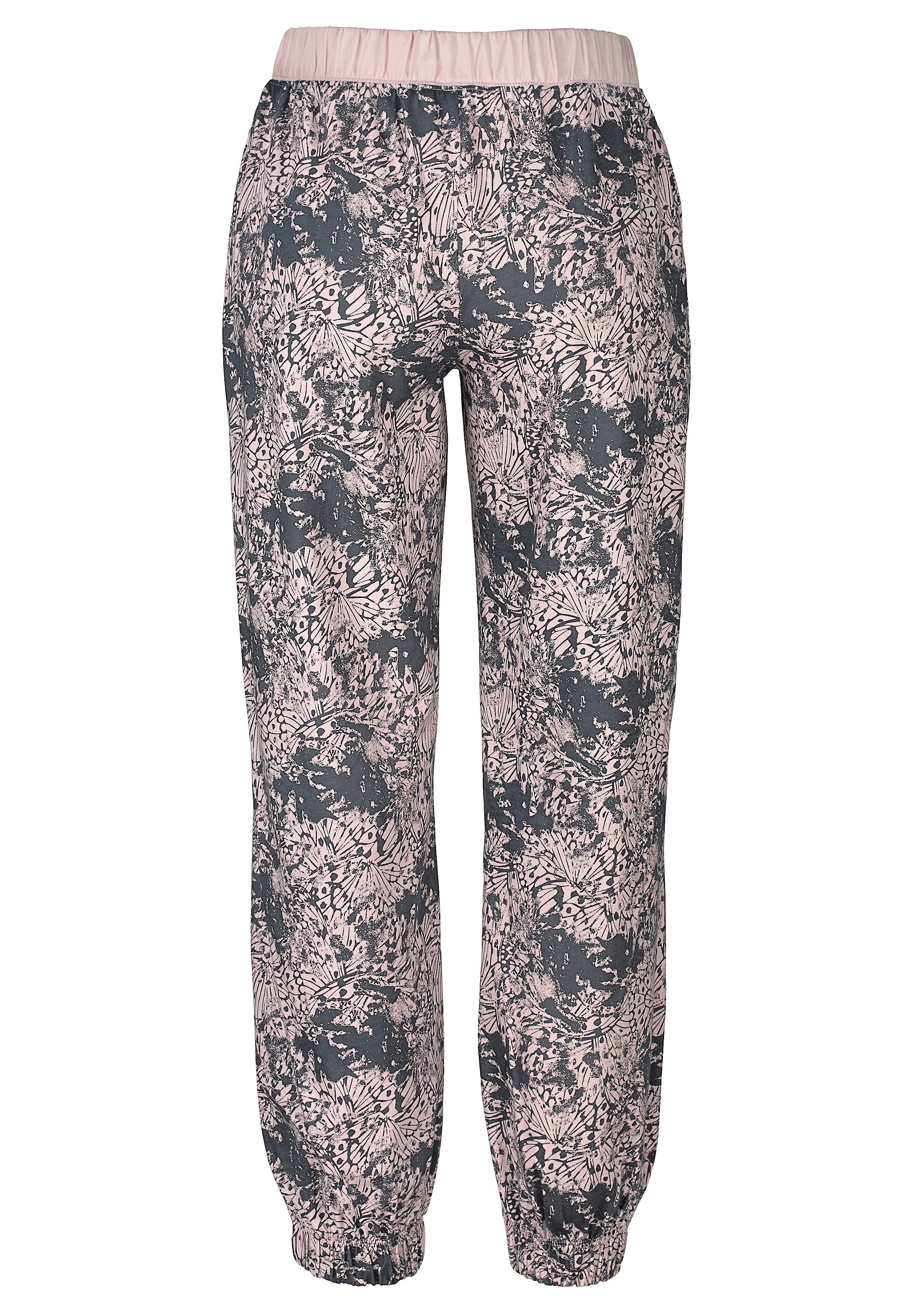 Buffalo Pyjama (Set, 2 tlg) mit gemusterter Hose und passendem Langarmshirt