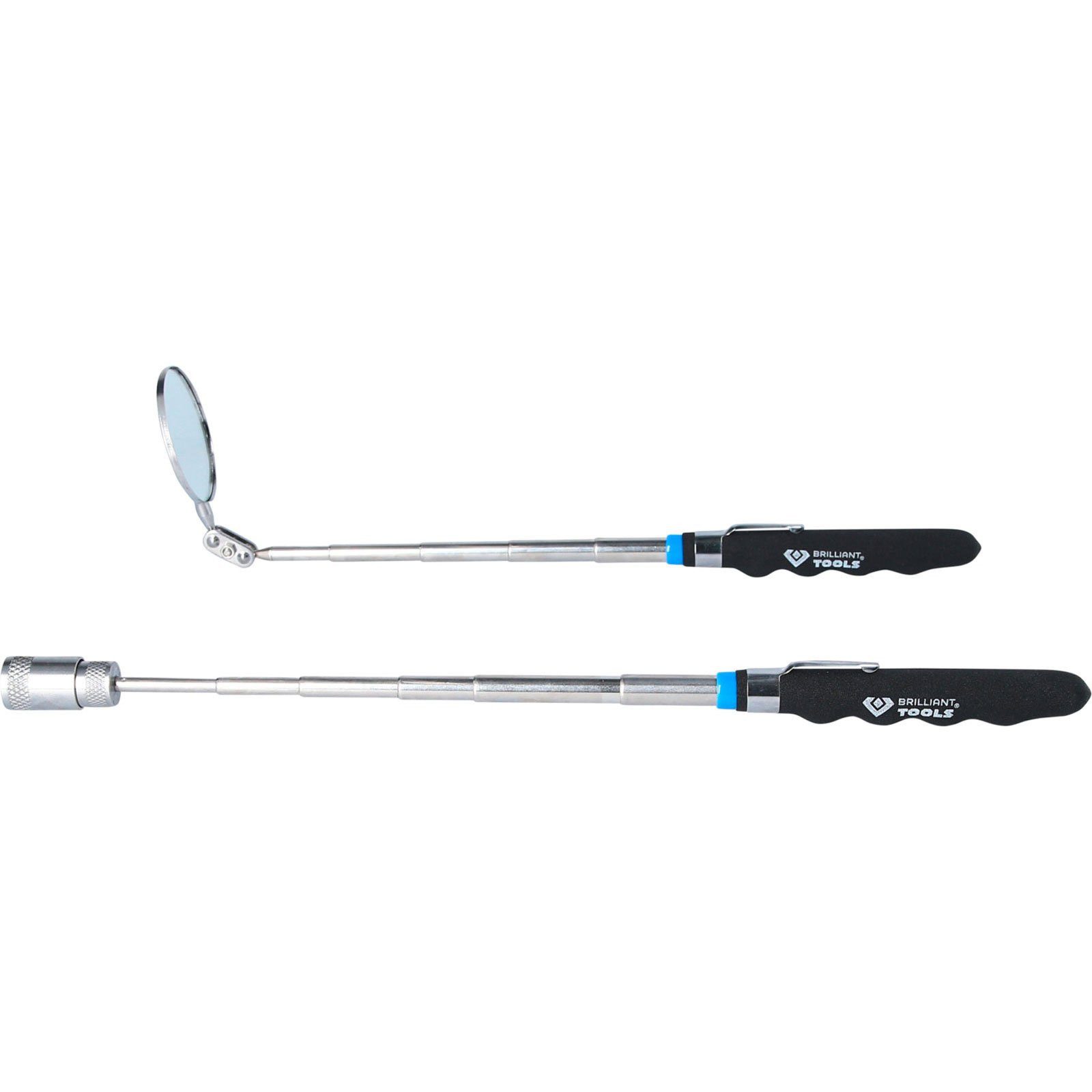 Brilliant Tools Montagewerkzeug BRILLIANT TOOLS Teleskop-Spiegel und Magnetheber-Satz 2tlg. - BT1...