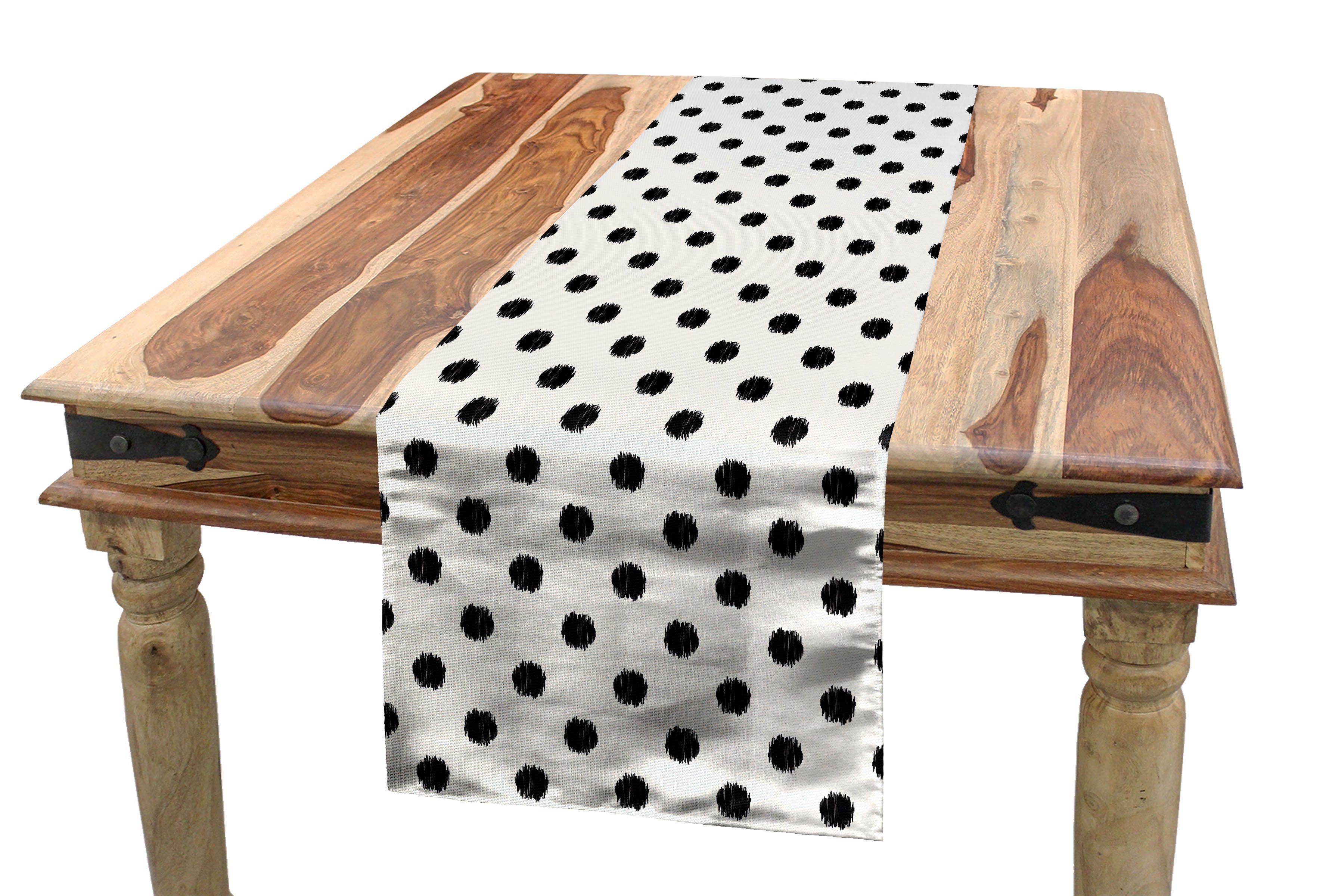 Rechteckiger Küche Esszimmer Tupfen Tischläufer Geometrisch Dekorativer Große Tischläufer, Abakuhaus
