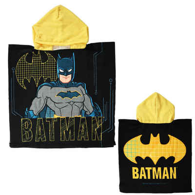 DC Comics Badeponcho DC Comic Batman Kinder Jungen Mikrofaser Poncho 55x55 cm, Polyester, Kapuze