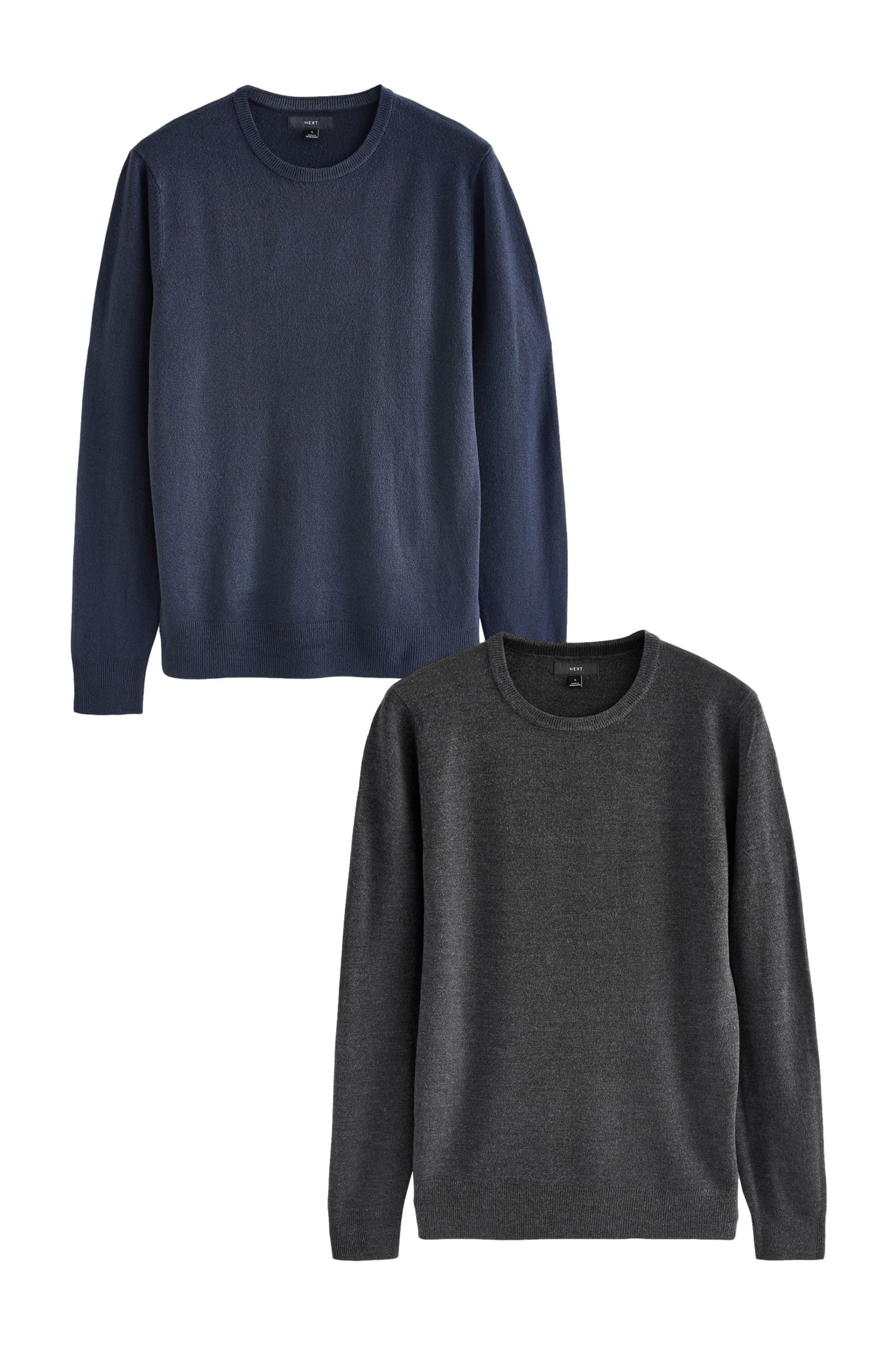 Rundhalspullover 2er-Pack Rundhals-Pullover mit weicher Haptik