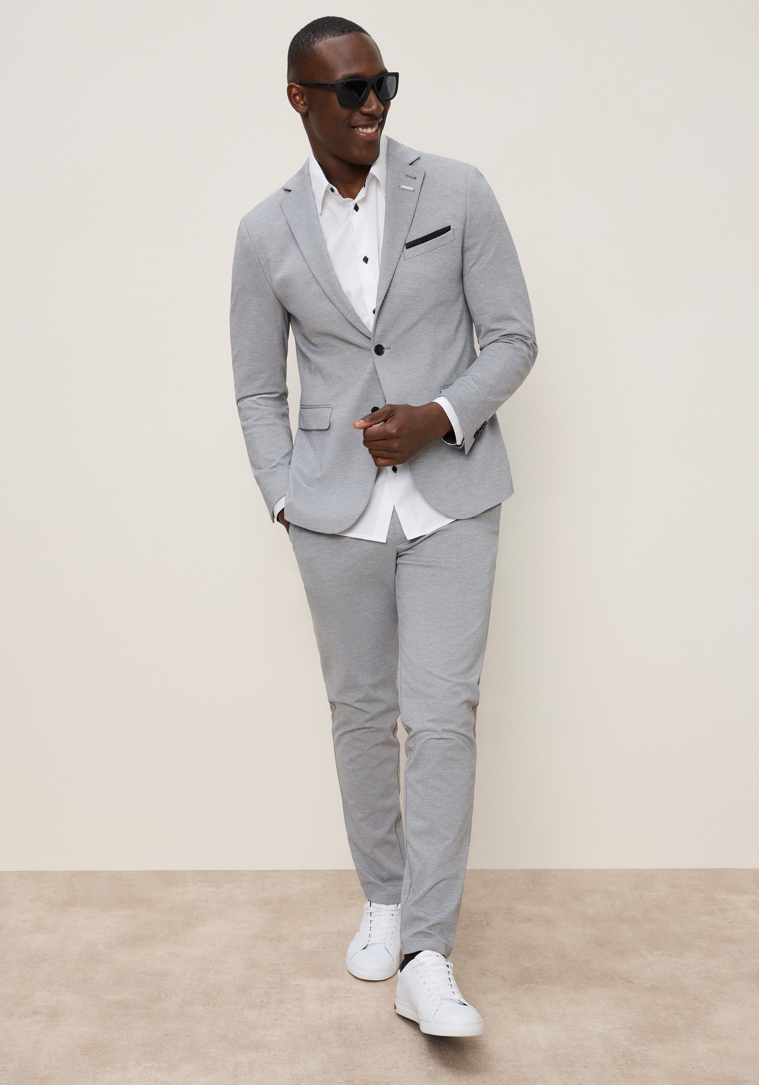 Bruno Banani Anzug Jersey (Sakko & Hose) elastische Qualität