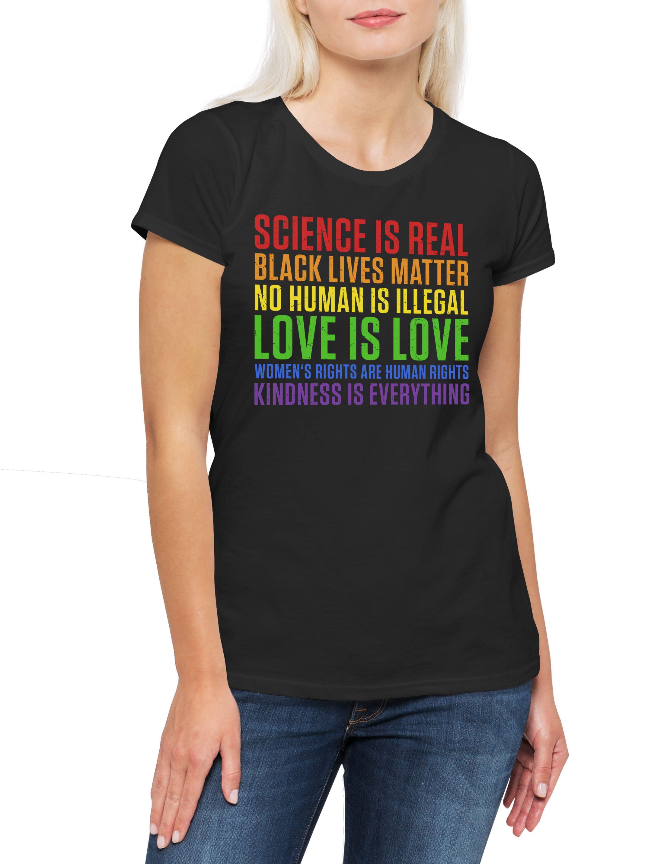 Urban Backwoods Print-Shirt Rainbow Sayings Damen T-Shirt Black Gay LGBTQ Gay Schwul Trans Pride (1-tlg) Month Trans Regenbogen