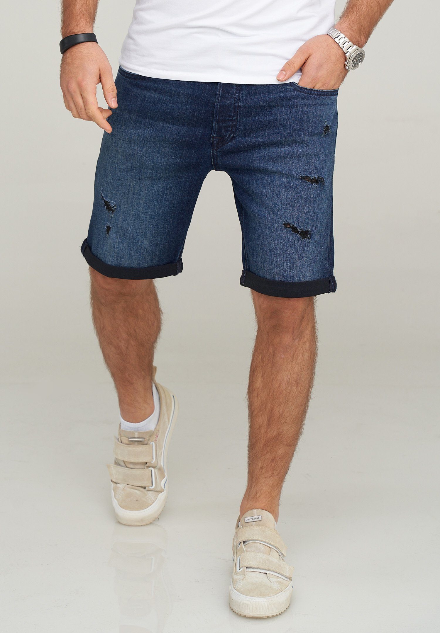 Jack & Jones Jeansshorts JJIRICK JJIINFINITY günstig online kaufen