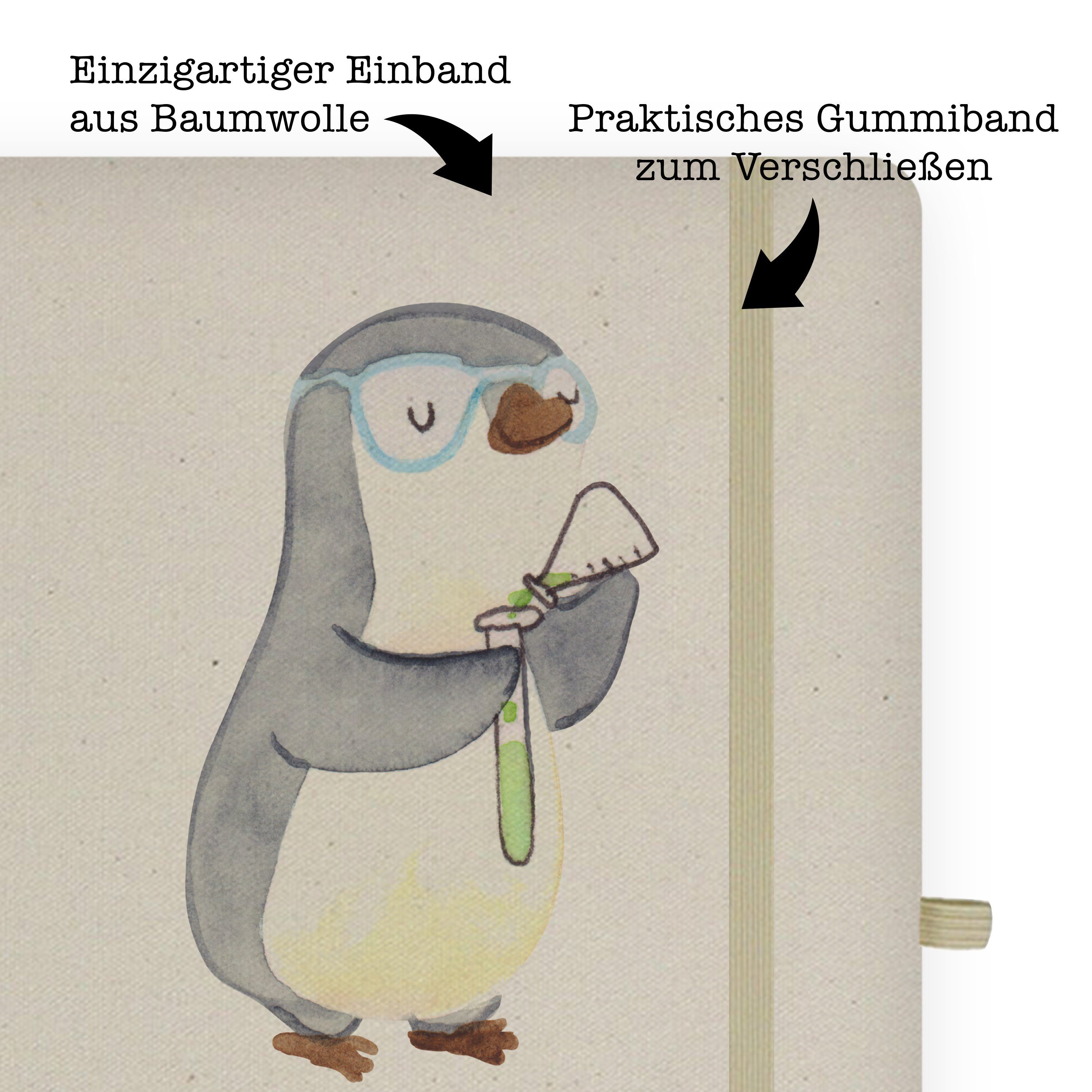 Mrs. Mr. mit - & Notizbuch Chemielaborant Tagebuch, & Panda Mrs. Re Herz Danke, Transparent - Mr. Panda Geschenk,