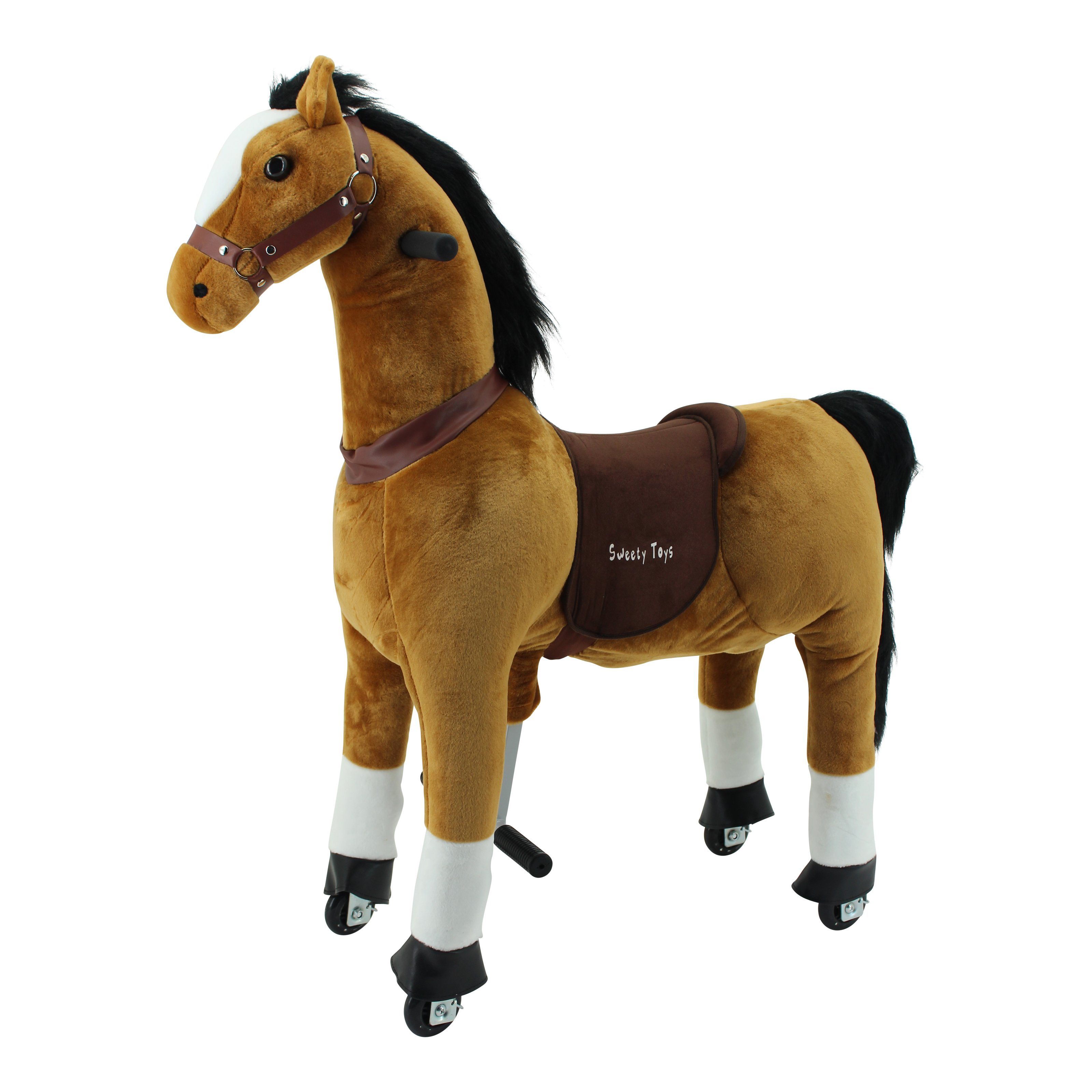 Sweety-Toys Reittier Sweety Toys 7363 Reittier Pferd BROWNIE auf Rollen für 4 bis 9 Jahre