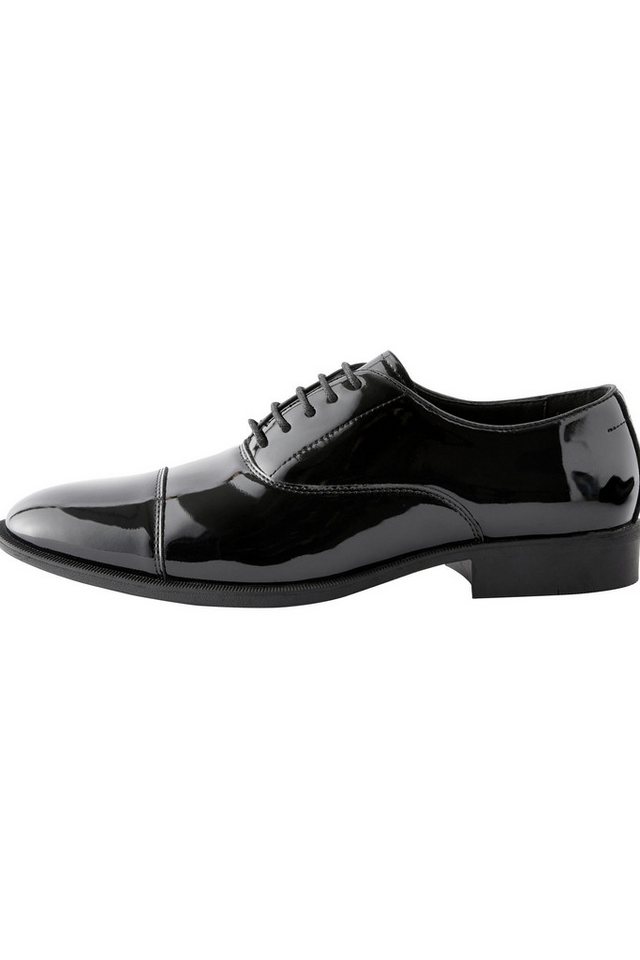 Next Oxfordschuhe aus Lackleder, weite Passform Schnürschuh