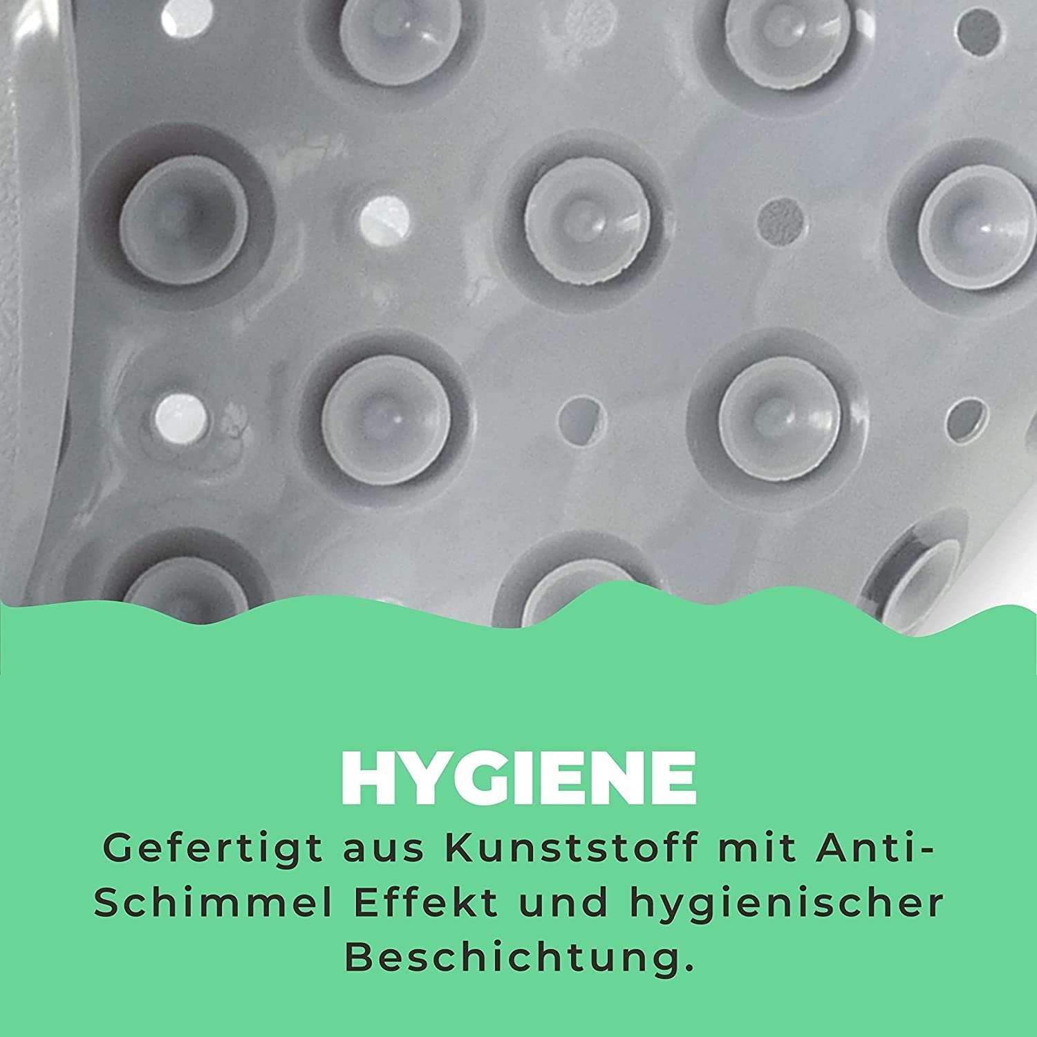 Grau Wanneneinlage riijk 40 B: 100 cm, hygienisch, cm, rutschhemmend, L: flexibel, antirutsch rutschfest, Badewannenmatte