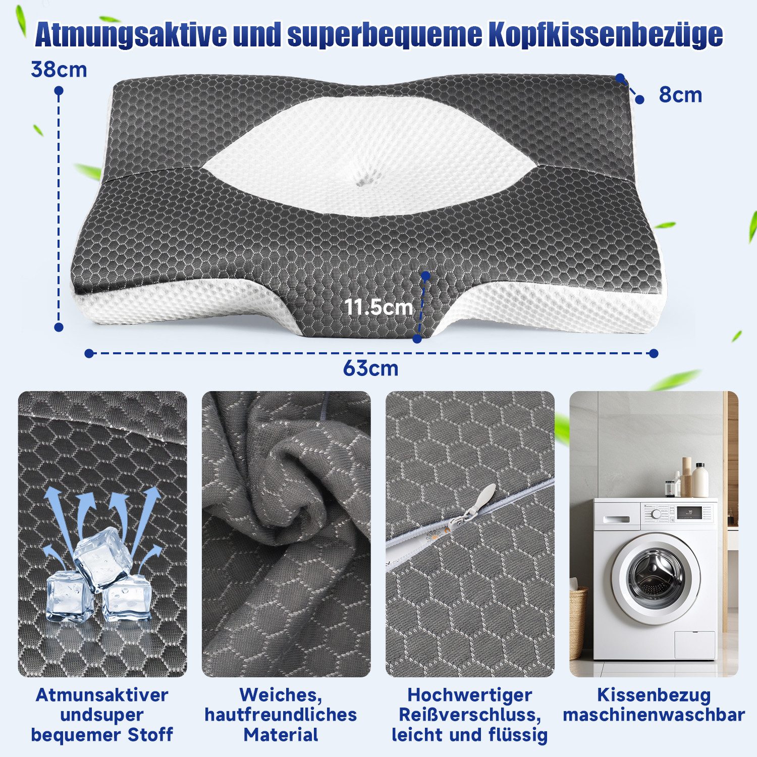 Esun Kissenbezüge Kissenbezug für Orthopädisches Kissen günstig online kaufen