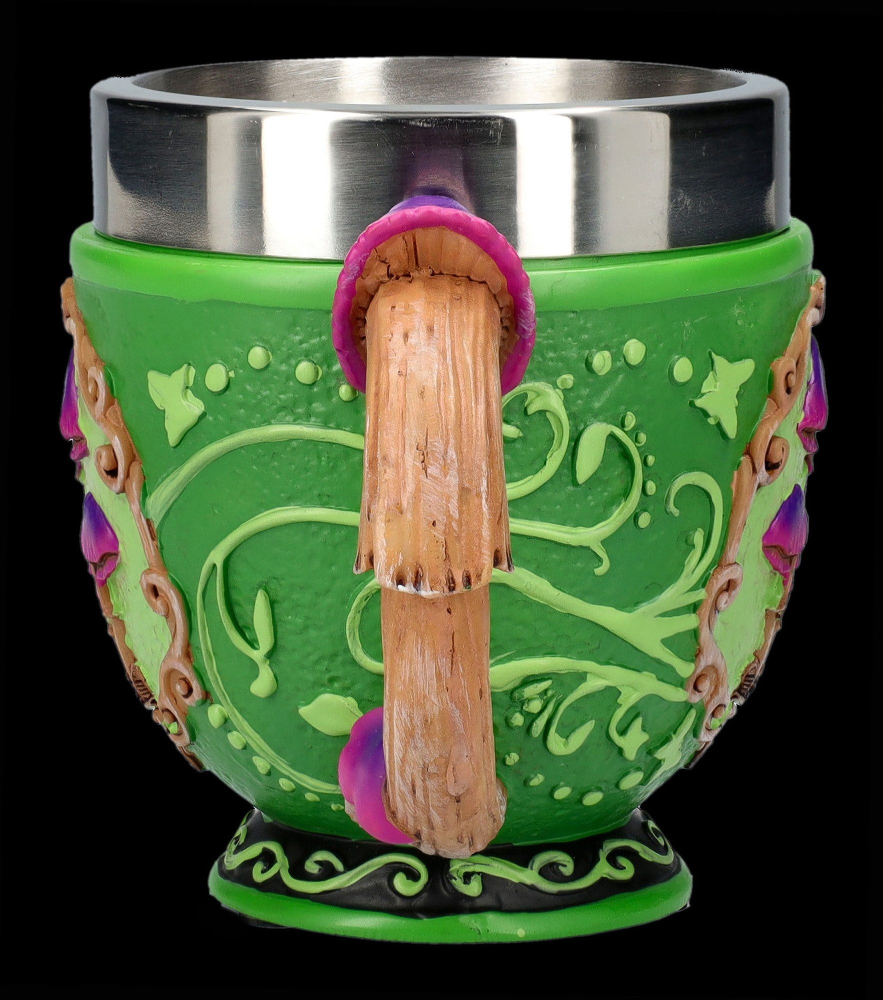 Figuren Shop GmbH Tasse Teetasse Pilze - Magic Mushrooms - Kaffeetasse Tasse Dekoration Pilze, Kunststein (Polyresin), Edelstahl