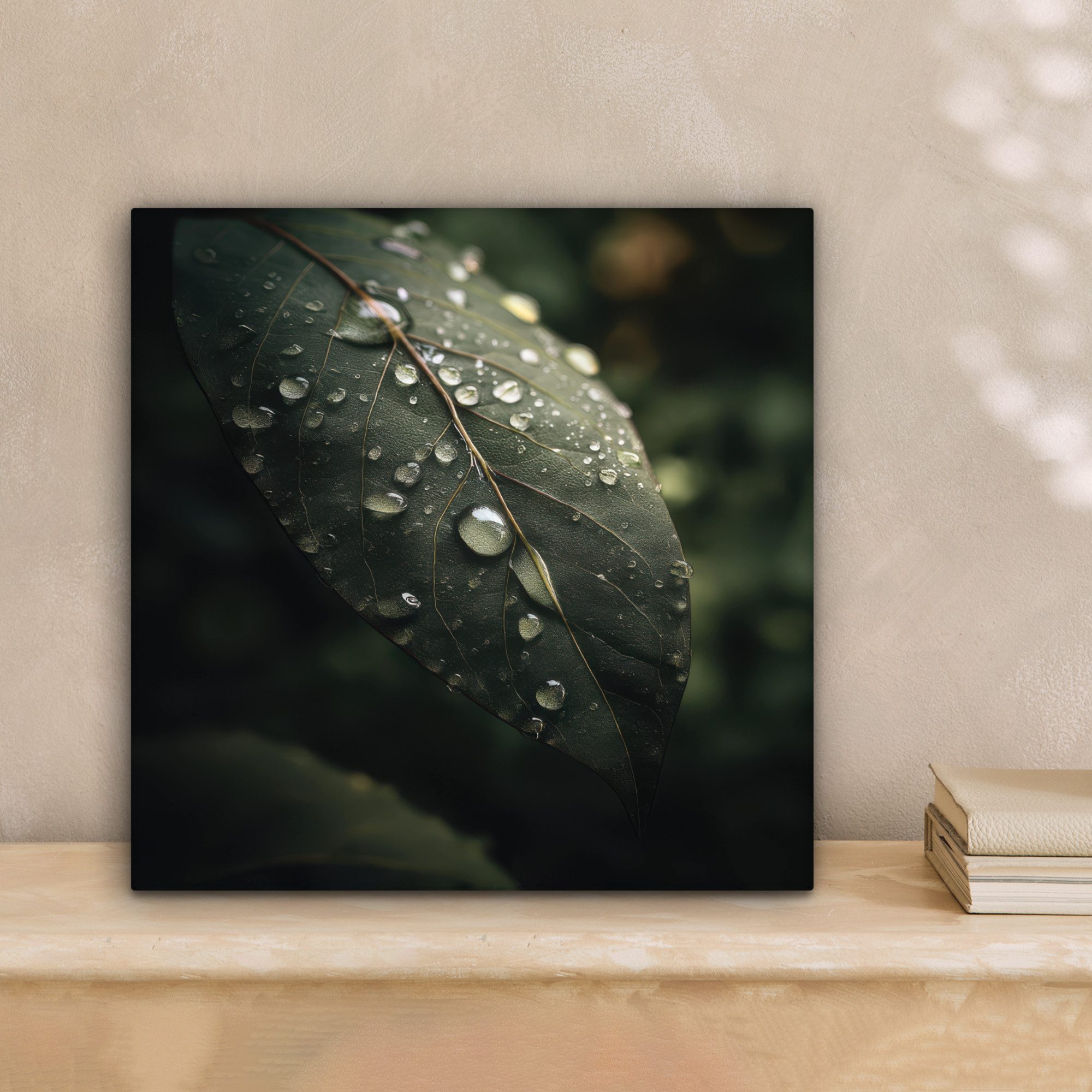 OneMillionCanvasses® Leinwandbild Blatt - Grün - günstig online kaufen