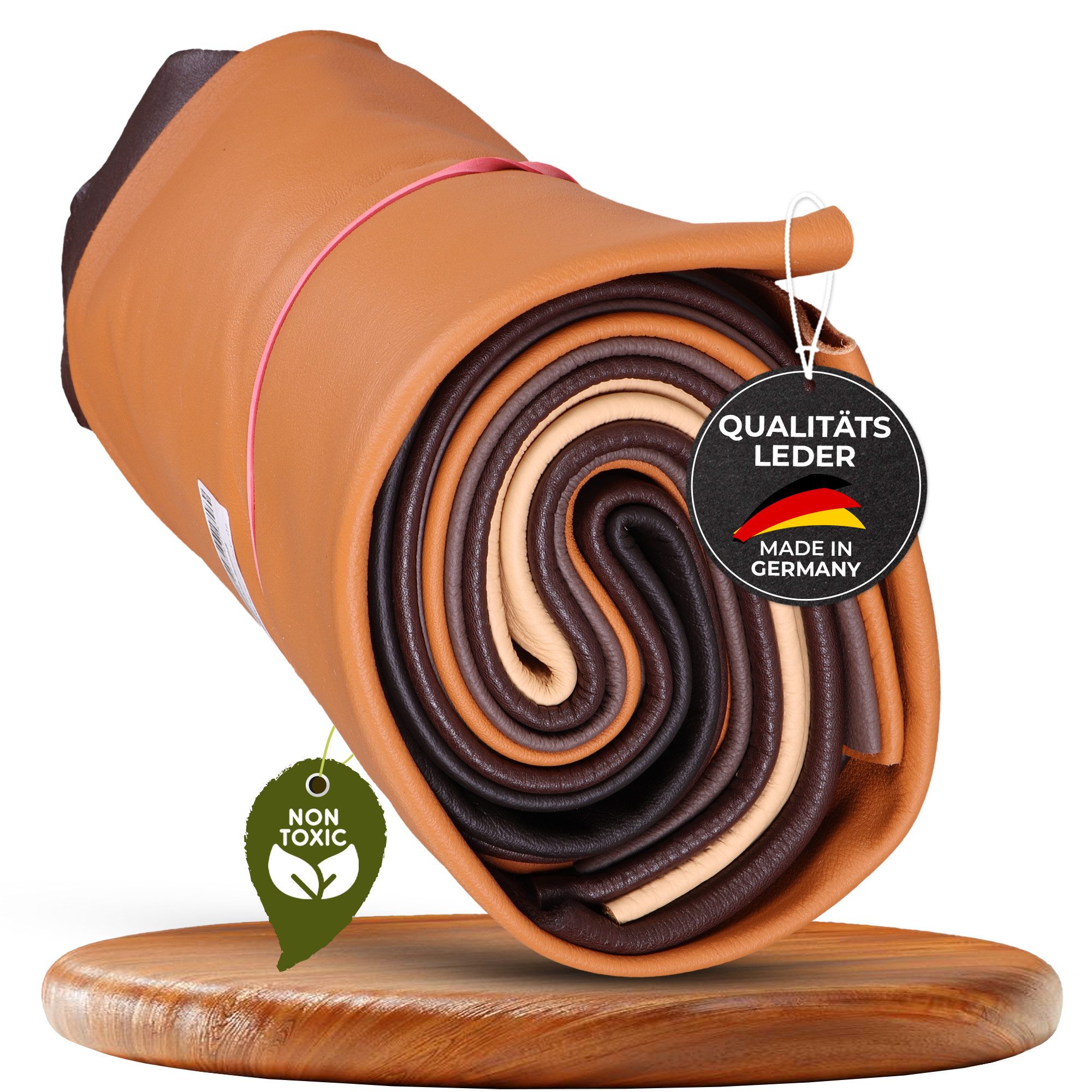 Langlauf Schuhbedarf Bastelnaturmaterial Lederstücke - Bastelleder - DIN A3 Extragroß 1kg Brauntöne Lederreste