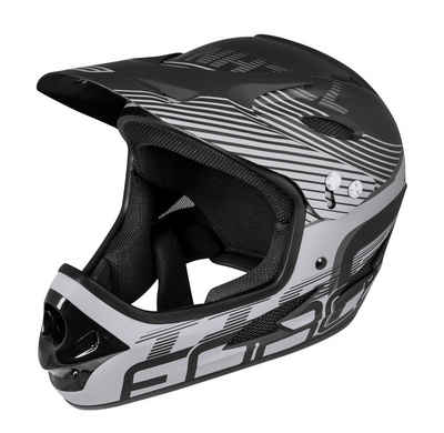 FORCE Fahrradhelm Downhill Helm FORCE TIGER silver-black L-XL