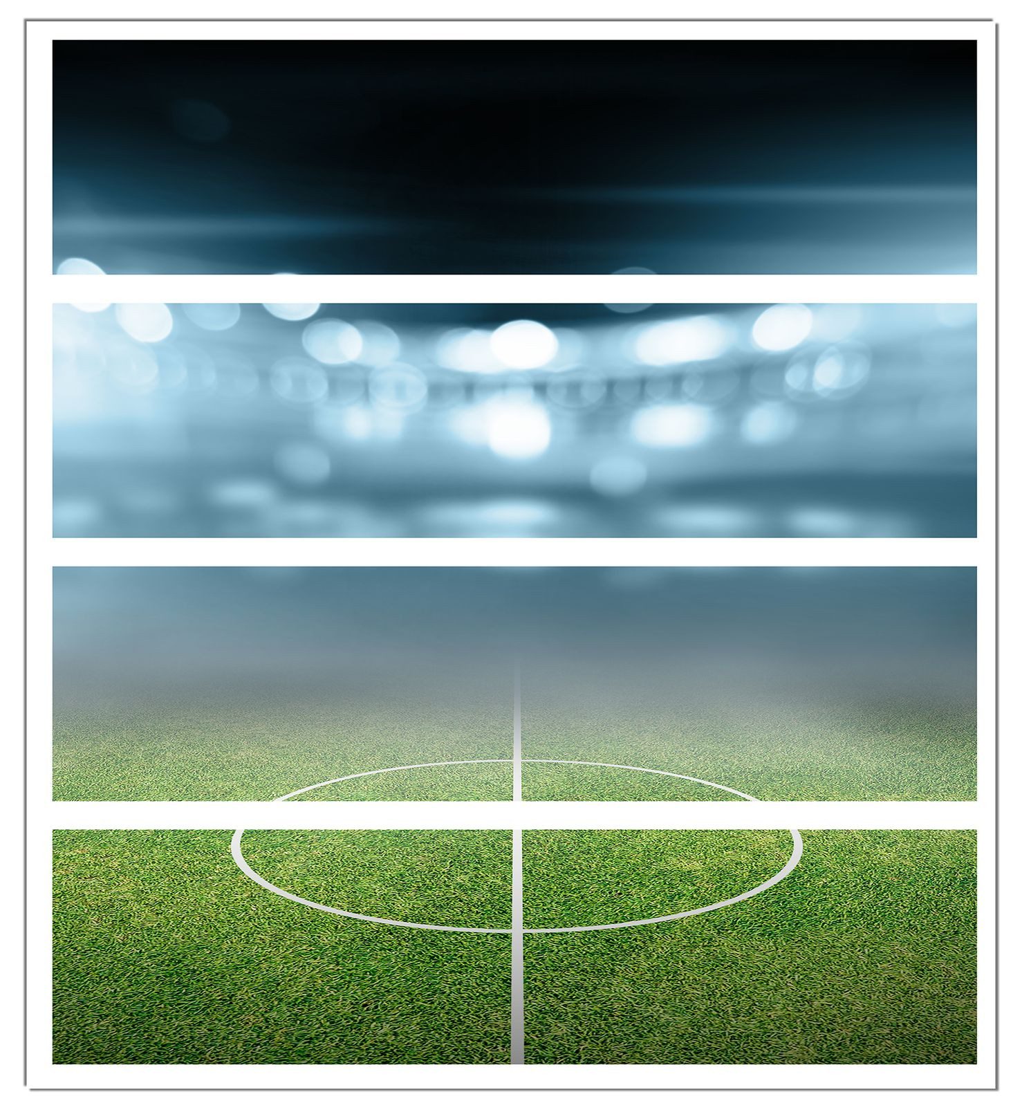 Wallario Möbelfolie Fußball Stadion Mittellinie II
