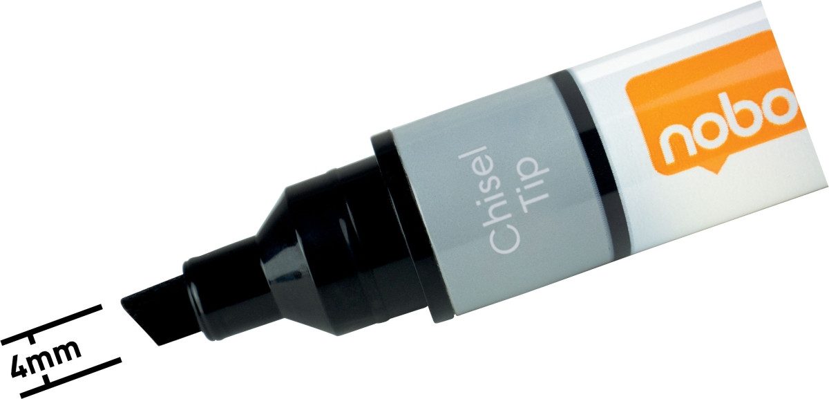 NOBO Whiteboard Marker Boardmarker Liquid Ink Keilspitze VE=10 Stück sortiert