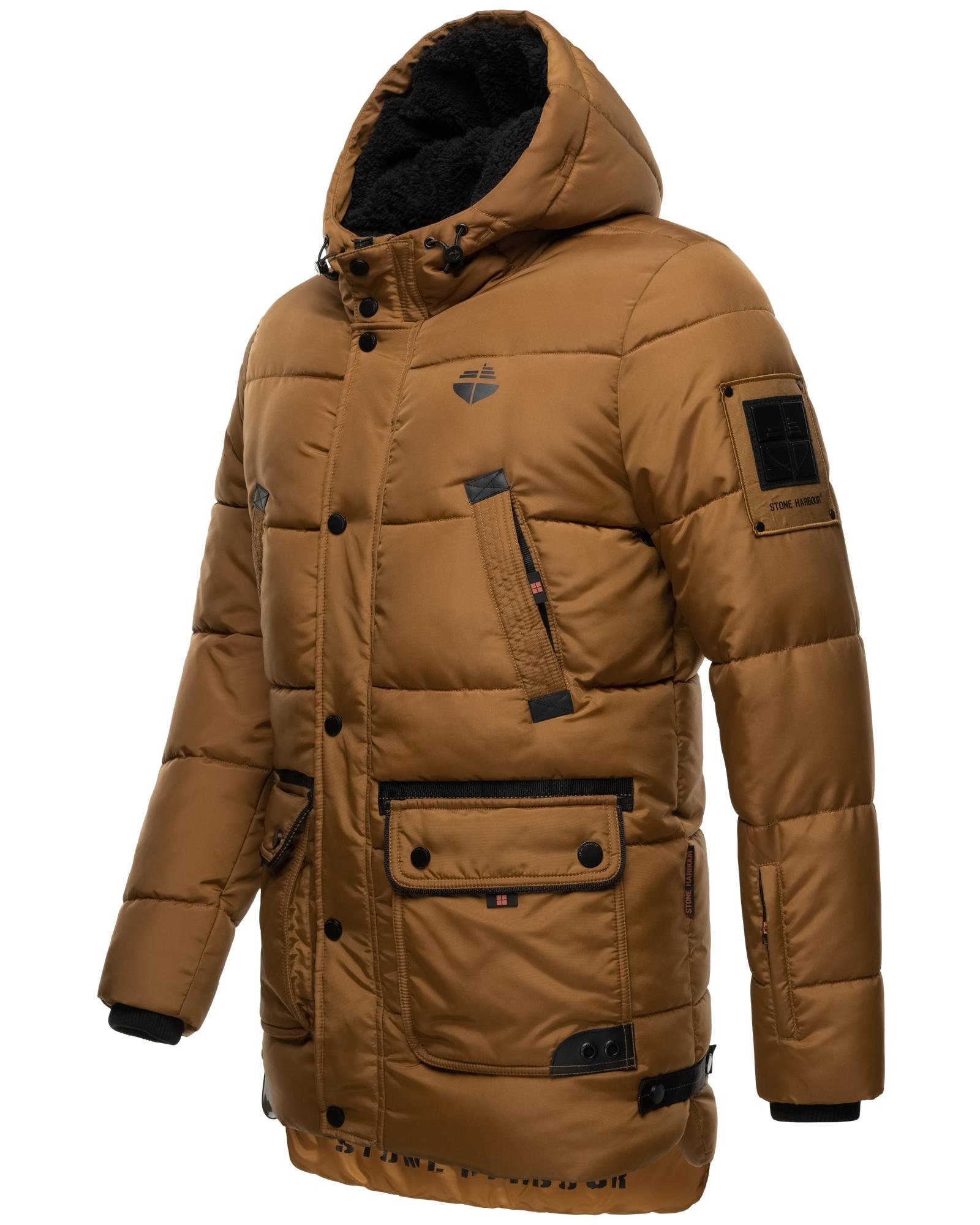 Stone Harbour Steppjacke Mironoo stylische Outdoorjacke mit großer Kapuze