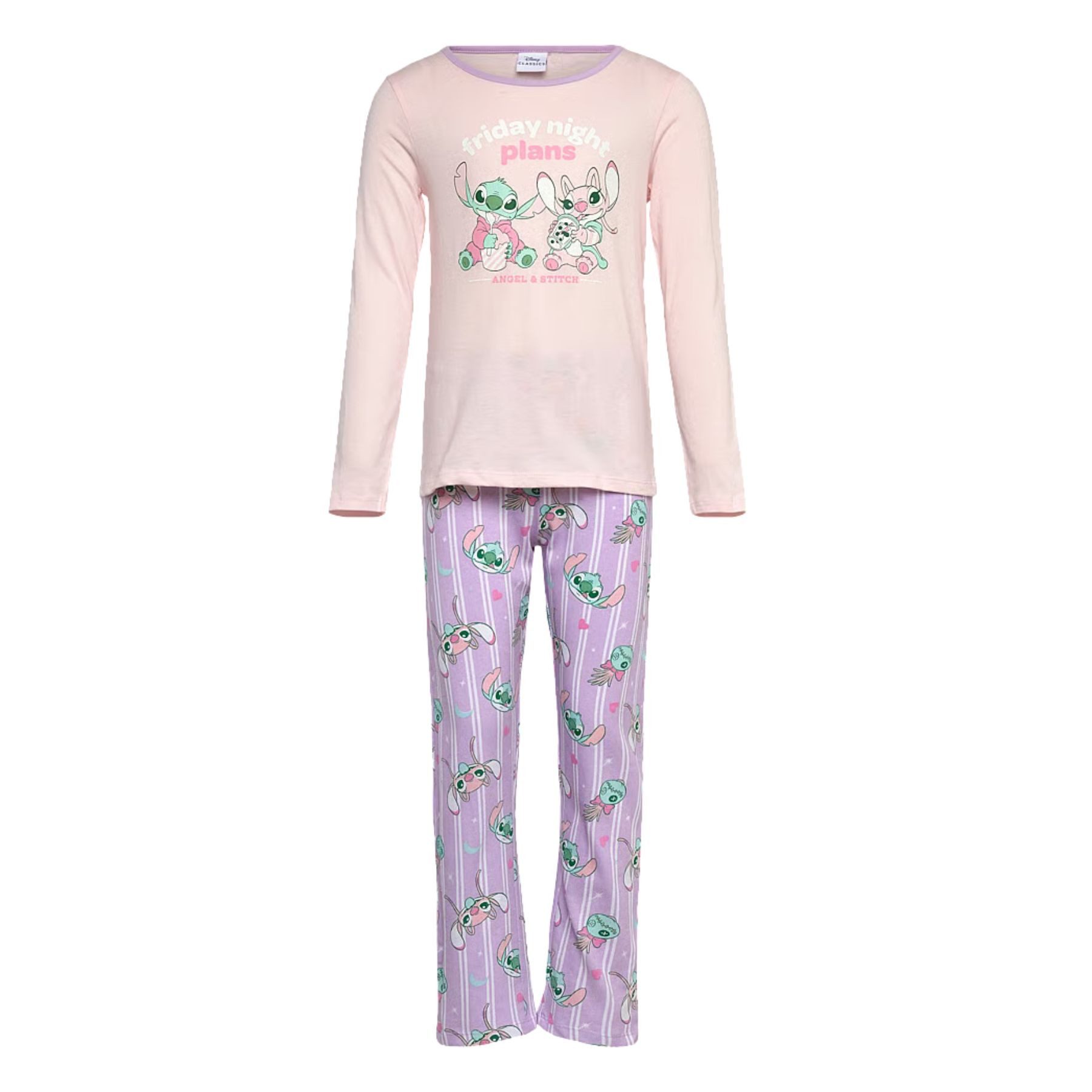 Lilo & Stitch Pyjama Kinder Schlafanzug Langarm Zweiteiler aus Baumwolle (2 tlg)