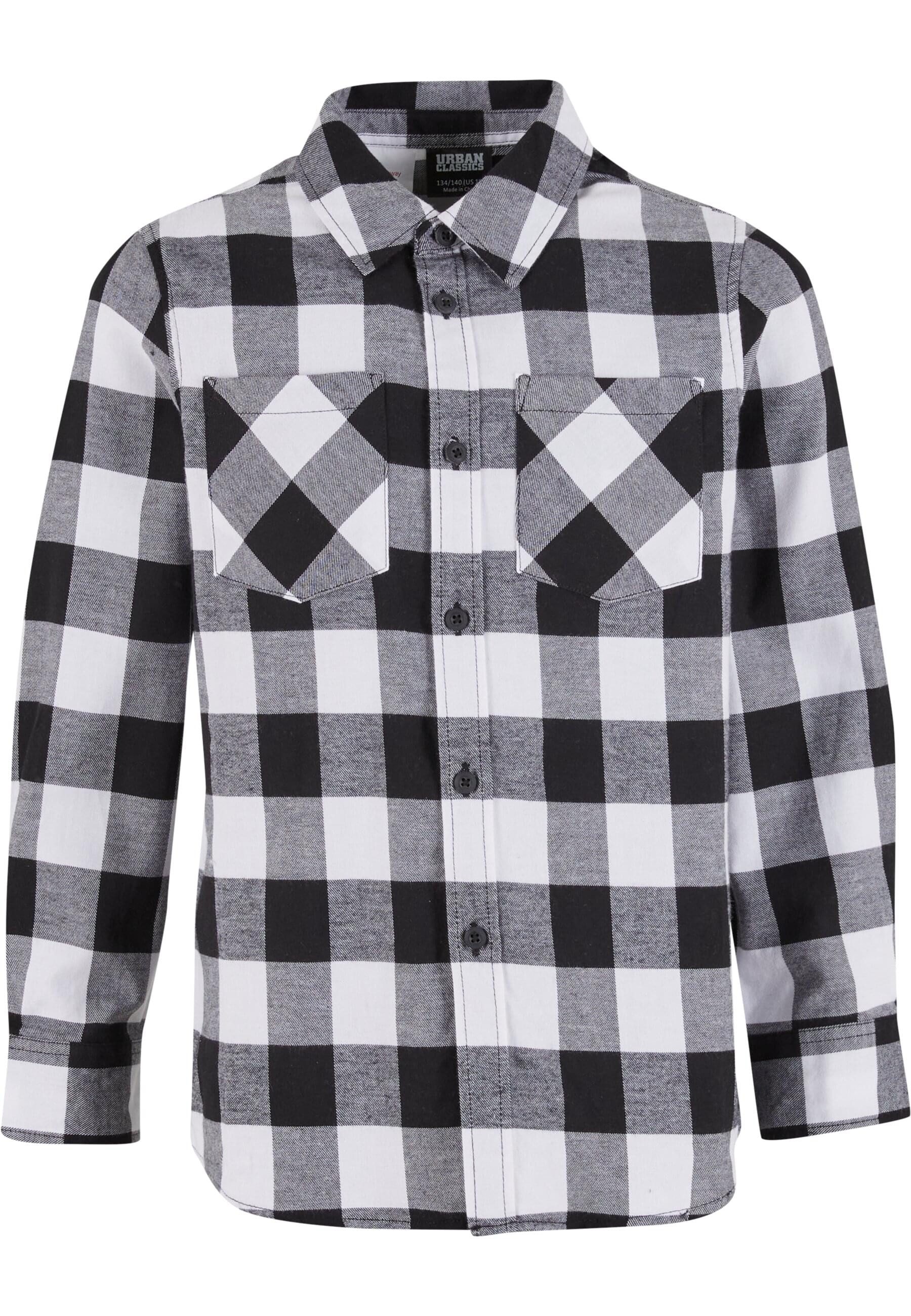 URBAN CLASSICS Langarm-Poloshirt Urban Classics Herren Boys Checked Flanell Shirt (1-tlg)