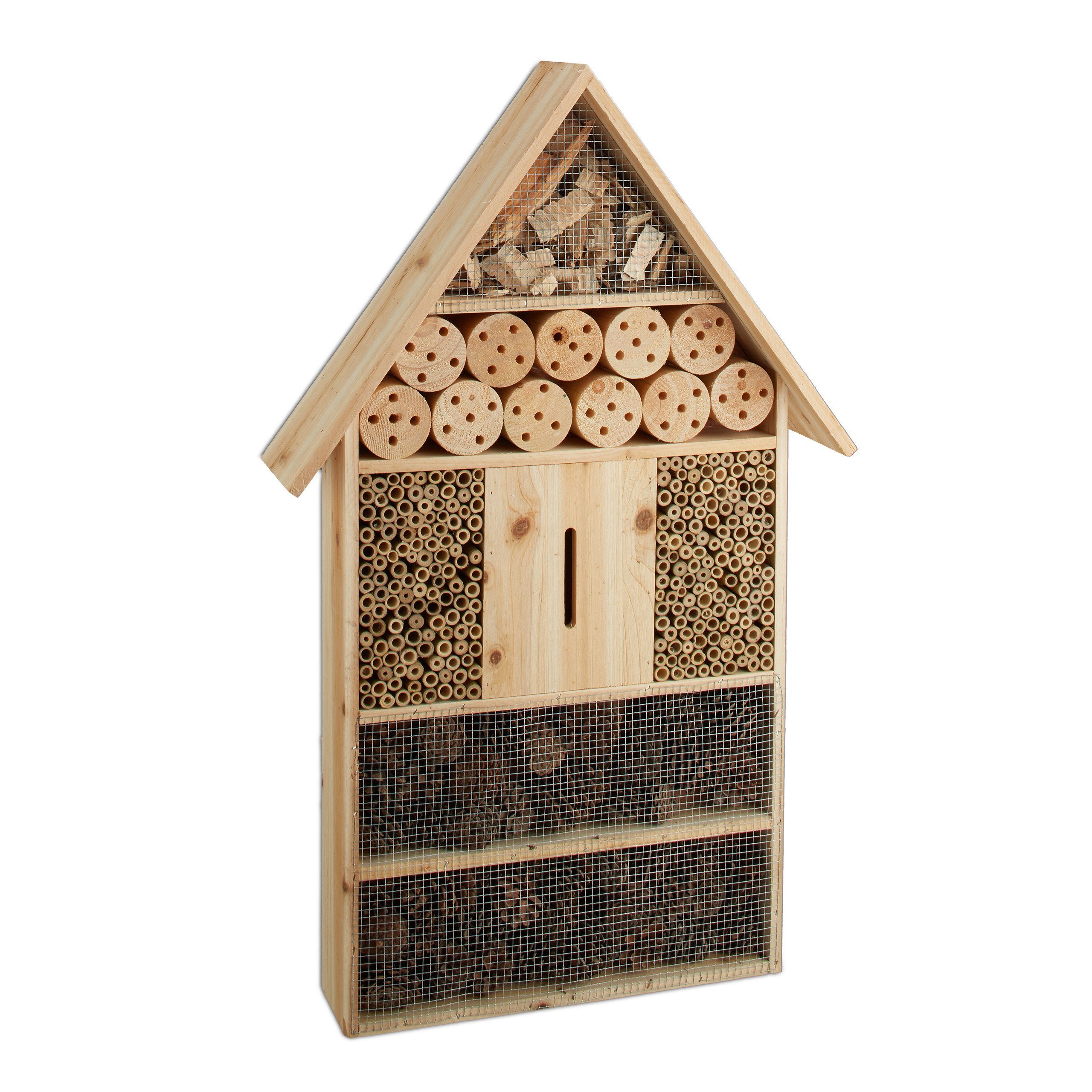 relaxdays Insektenhotel natur Größe XL