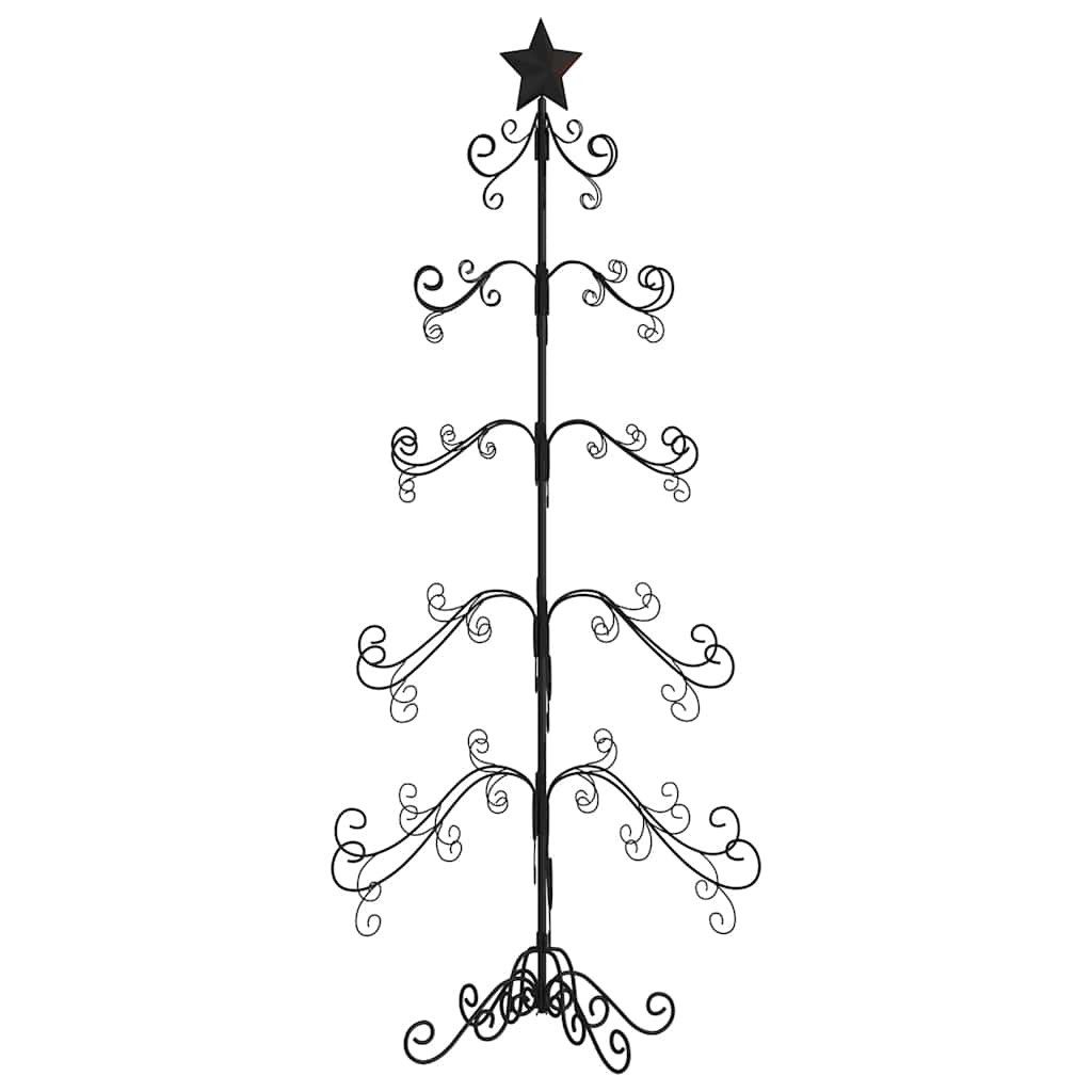 vidaXL Künstlicher Weihnachtsbaum Metall-Weihnachtsbaum für Dekorationen Schwarz 150 cm
