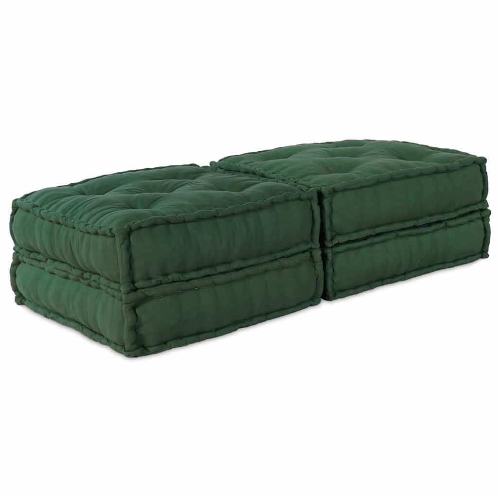 vidaXL Sitzkissen vidaXL Modulare Sofagarnitur 2 stk. Stoff Grün 140 x 70 x 36 cm