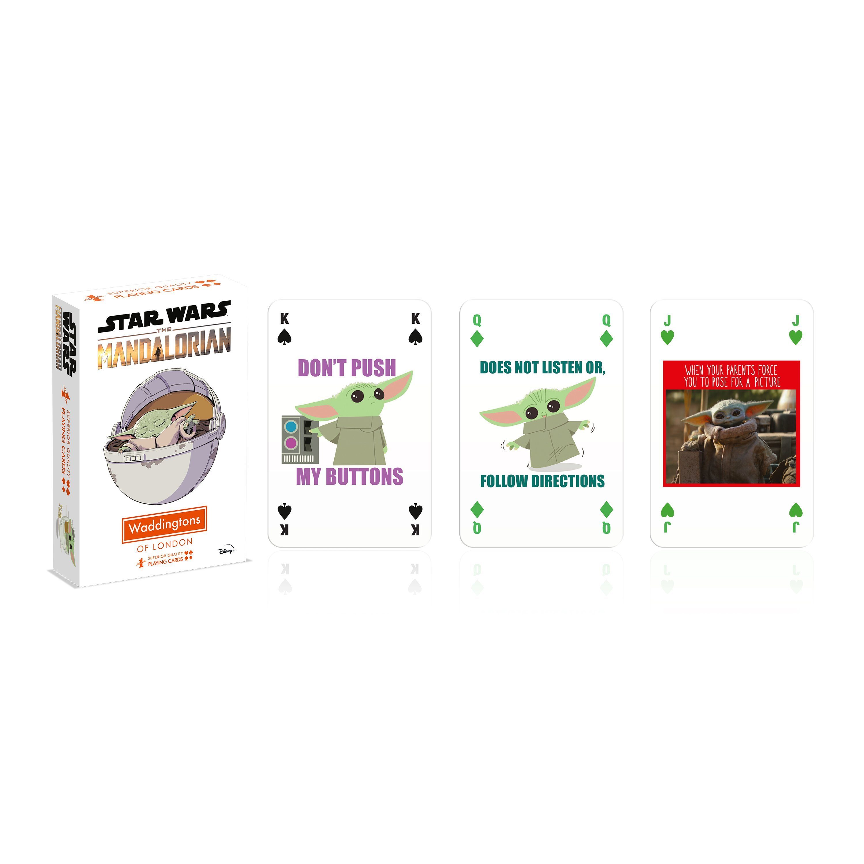 Winning Moves Spiel Waddingtons Number 1 Spielkarten - Star Wars Mandalorian »The Child«, Kartenspiel, inkl. 2 Joker