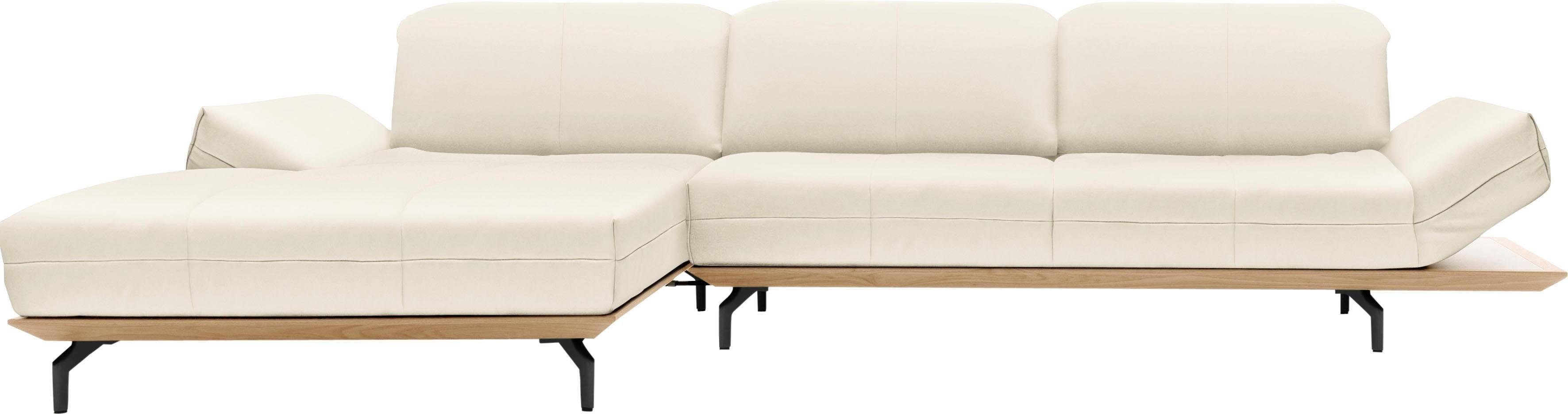 hülsta sofa Ecksofa hs.420, in 2 Qualitäten, Holzrahmen in Eiche Natur oder Nußbaum, Breite 293 cm