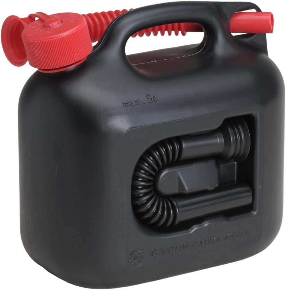 Benzinkanister 1 Kraftstoff-Kanister PREMIUM schwarz - 5 Liter