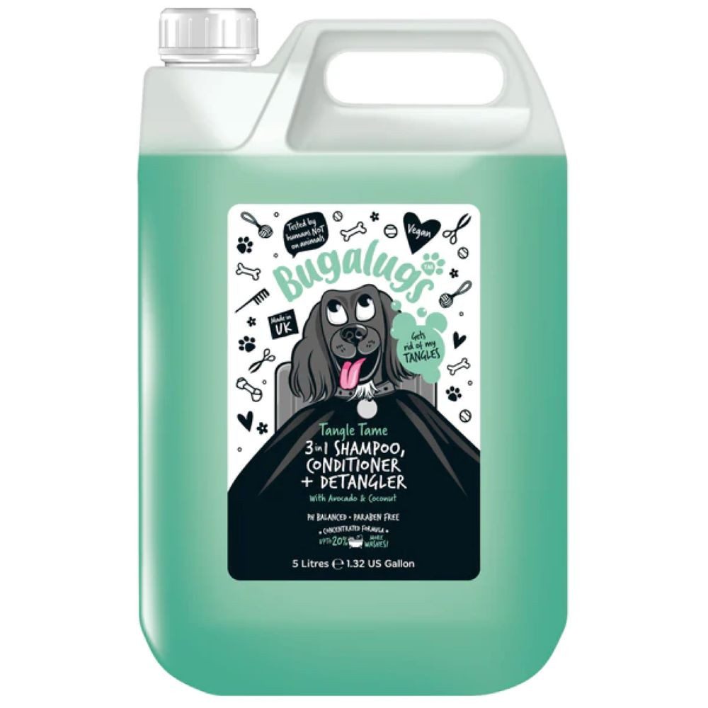 Bugalugs Tiershampoo Bugalugs 3 in 1 Tangle Tame Conditioner & Entwirrung – 5 L, (1-St), 3-in-1-Wirkung: Reinigt, pflegt und entwirrt in einem Schritt