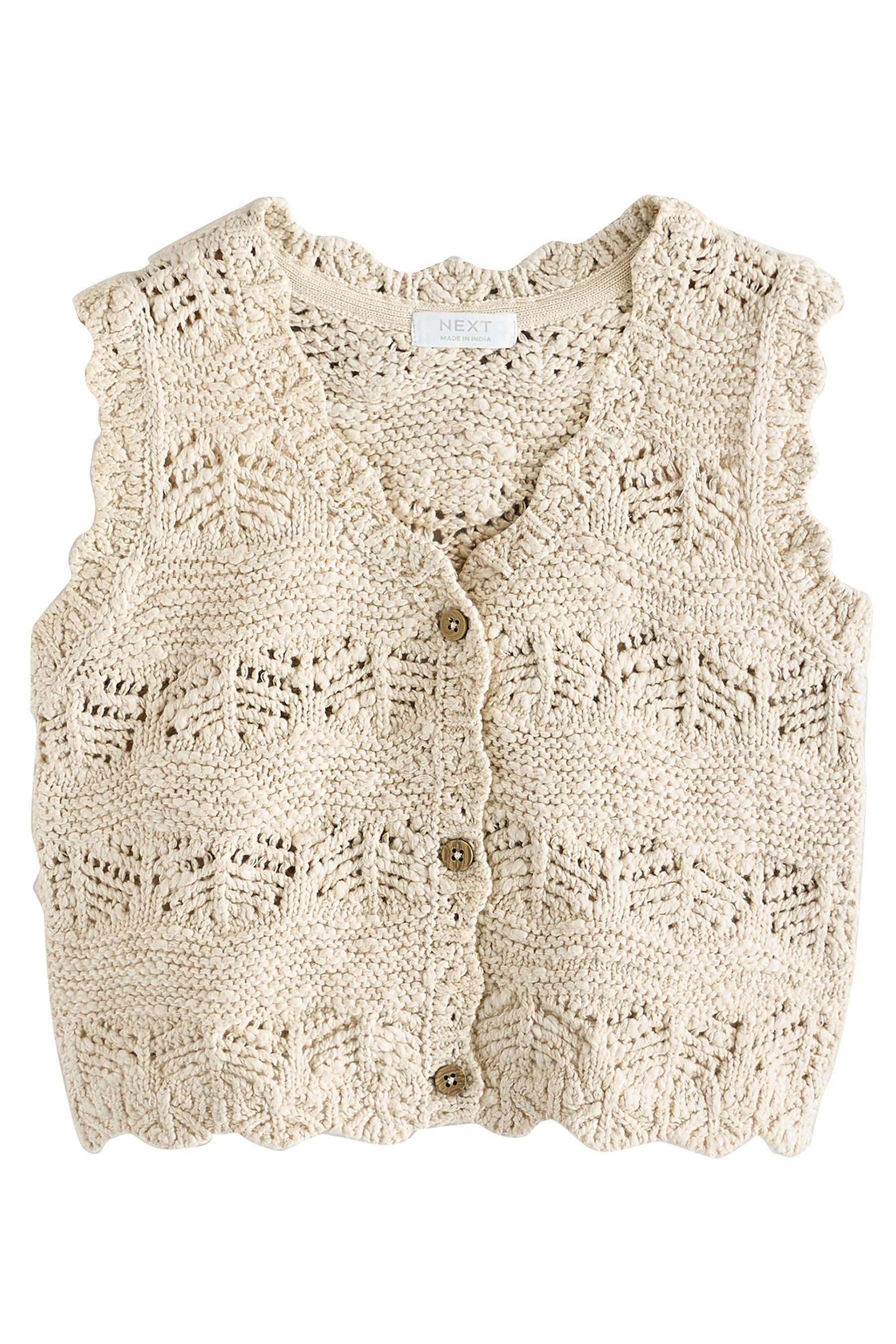 Next Anzugweste Häkel-Weste aus 100 % Baumwolle günstig online kaufen
