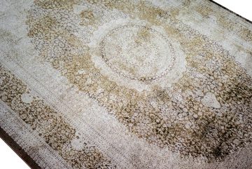 Wollteppich Teppich Luxus Designerteppich mit Naturfasern beige braun, Carpetia, rechteckig, Höhe: 7 mm, Maschinengewebt