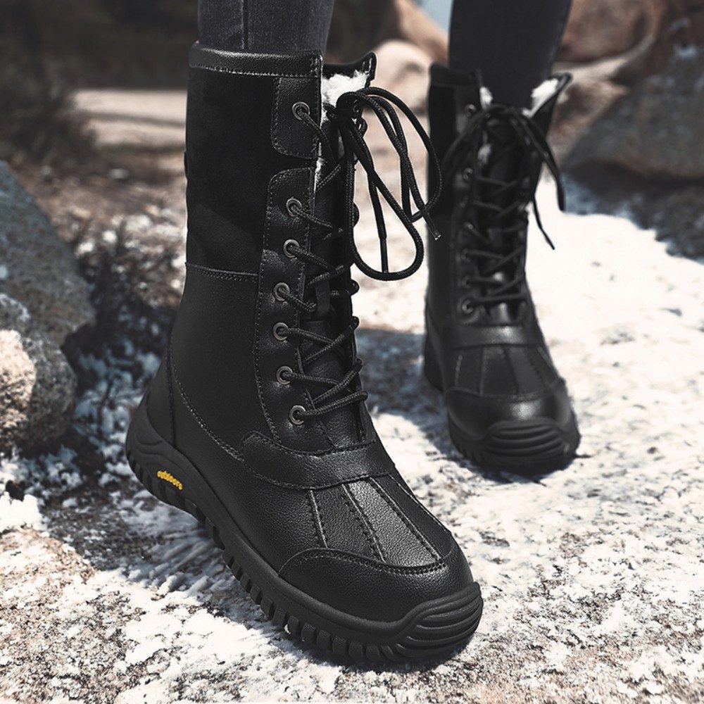 HUSK'SWARE Schneeschuhe (Rutschfeste Damenstiefeletten mit warmem Innenfutter), Warme Damen Stiefeletten aus Lederimitat – Bild 3 von 5