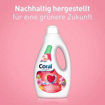 Coral 6x Dufterlebnis Kirschblüte & Pfirsich 23 WL (1.15L) Colorwaschmittel (Flüssigwaschmittel für bunte Wäsche)
