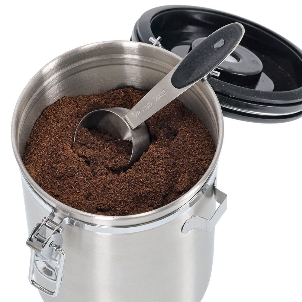 Zeller Present Kaffeedose, Edelstahl, Kunststoff, (1-tlg), mit Datumsanzeige, Löffel