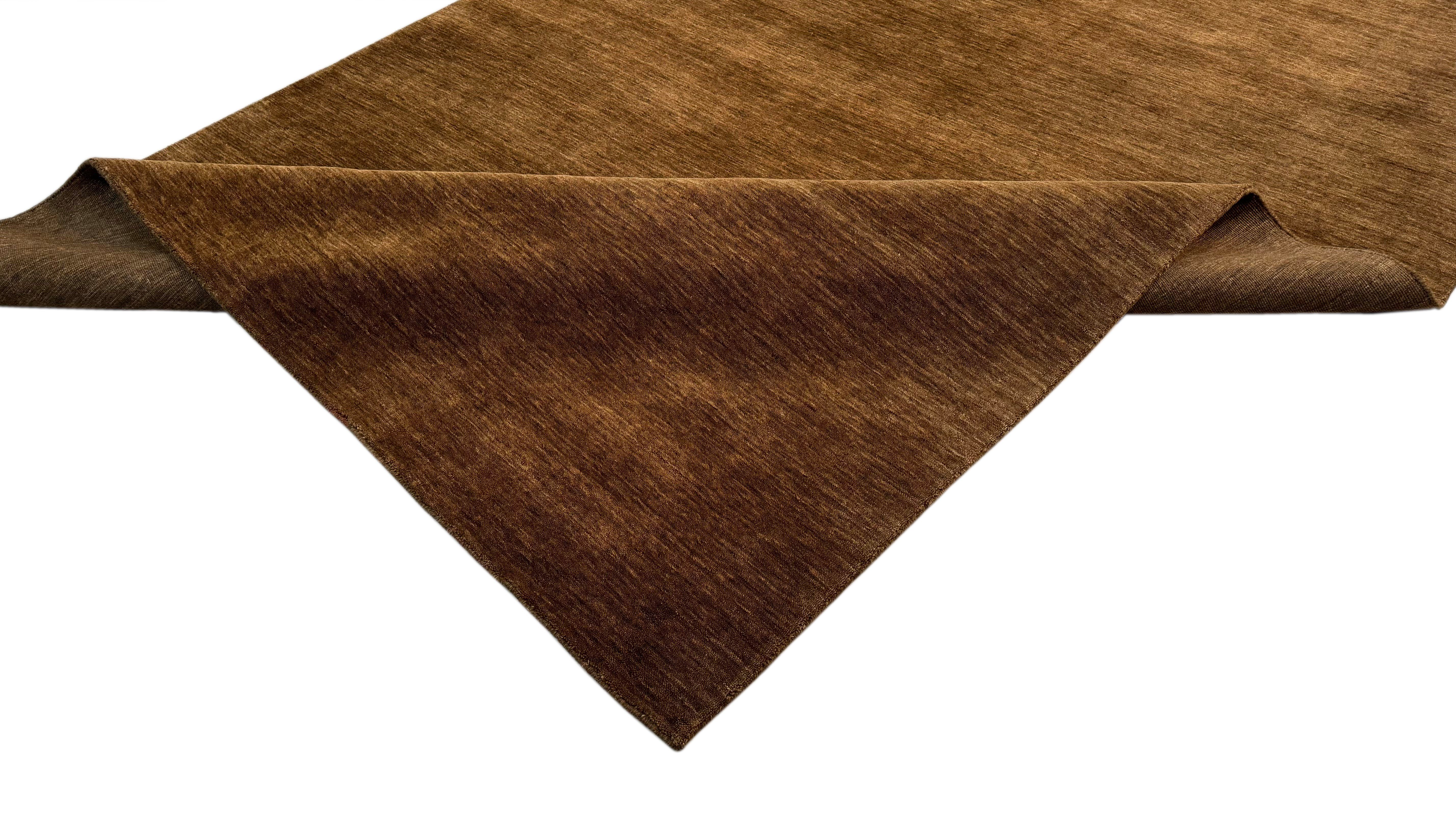 Wawa Teppich Wollteppich Braun Gabbeh Teppich 100% Wolle Orientteppich Handgewebt AN3