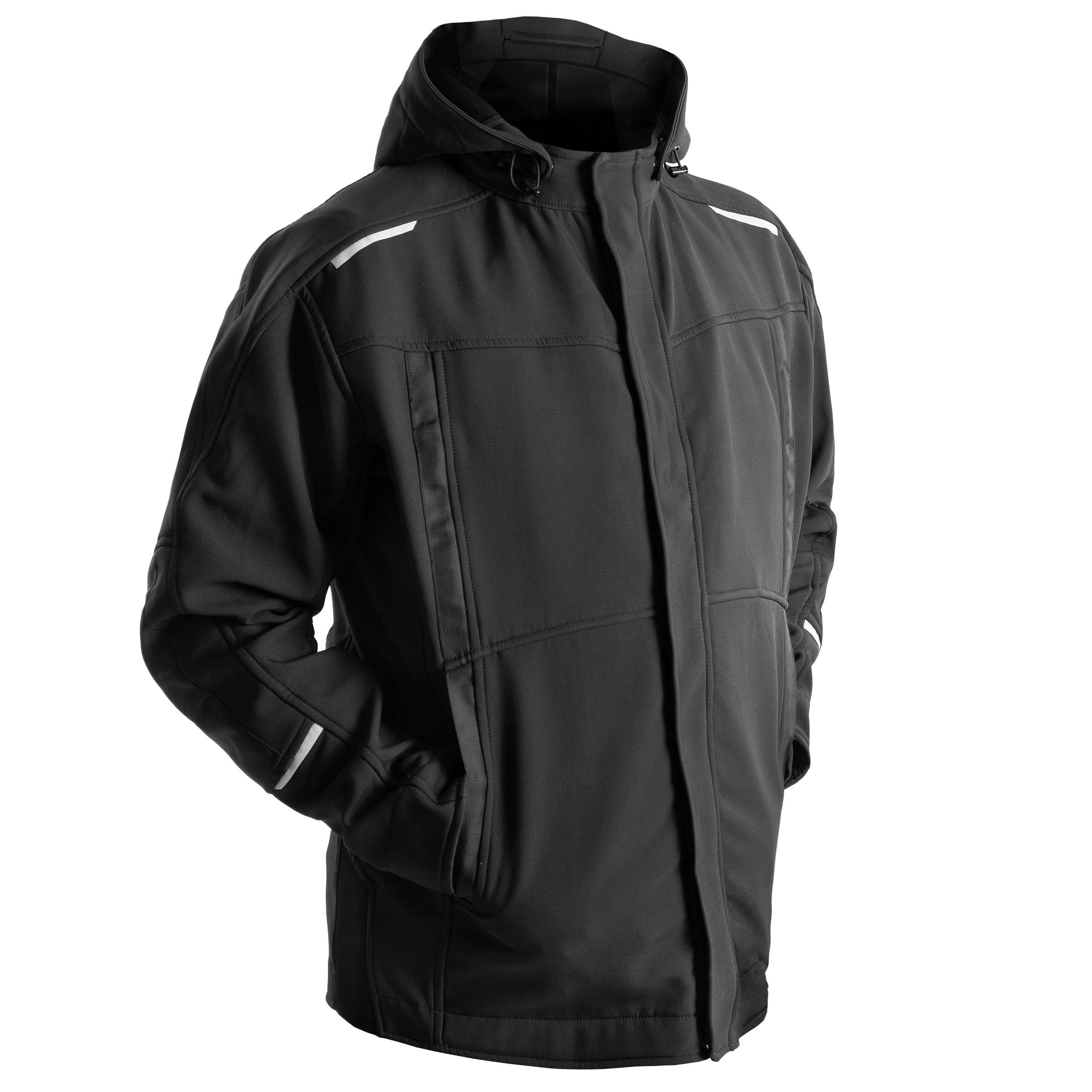 Softshelljacke Arbeitsjacke aus Softshell mit Kapuze - 5 Taschen
