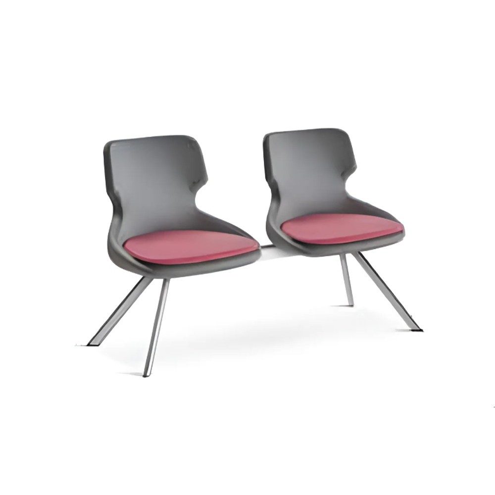 Xlmoebel Besucherstuhl Schwarze Bürostühle 2-Sitzer für Arbeitszimmer und Flur (1 St), Made in Europa