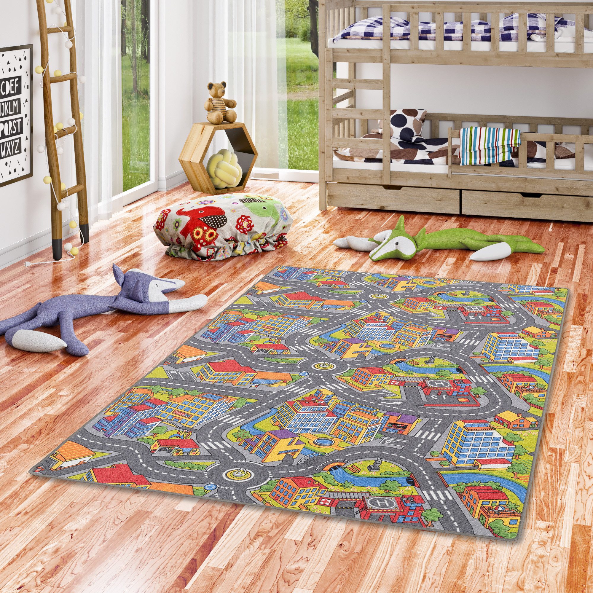 Snapstyle Kinderteppich Kinder Spiel Straßenteppich, Rechteckig, Höhe: 4 mm günstig online kaufen