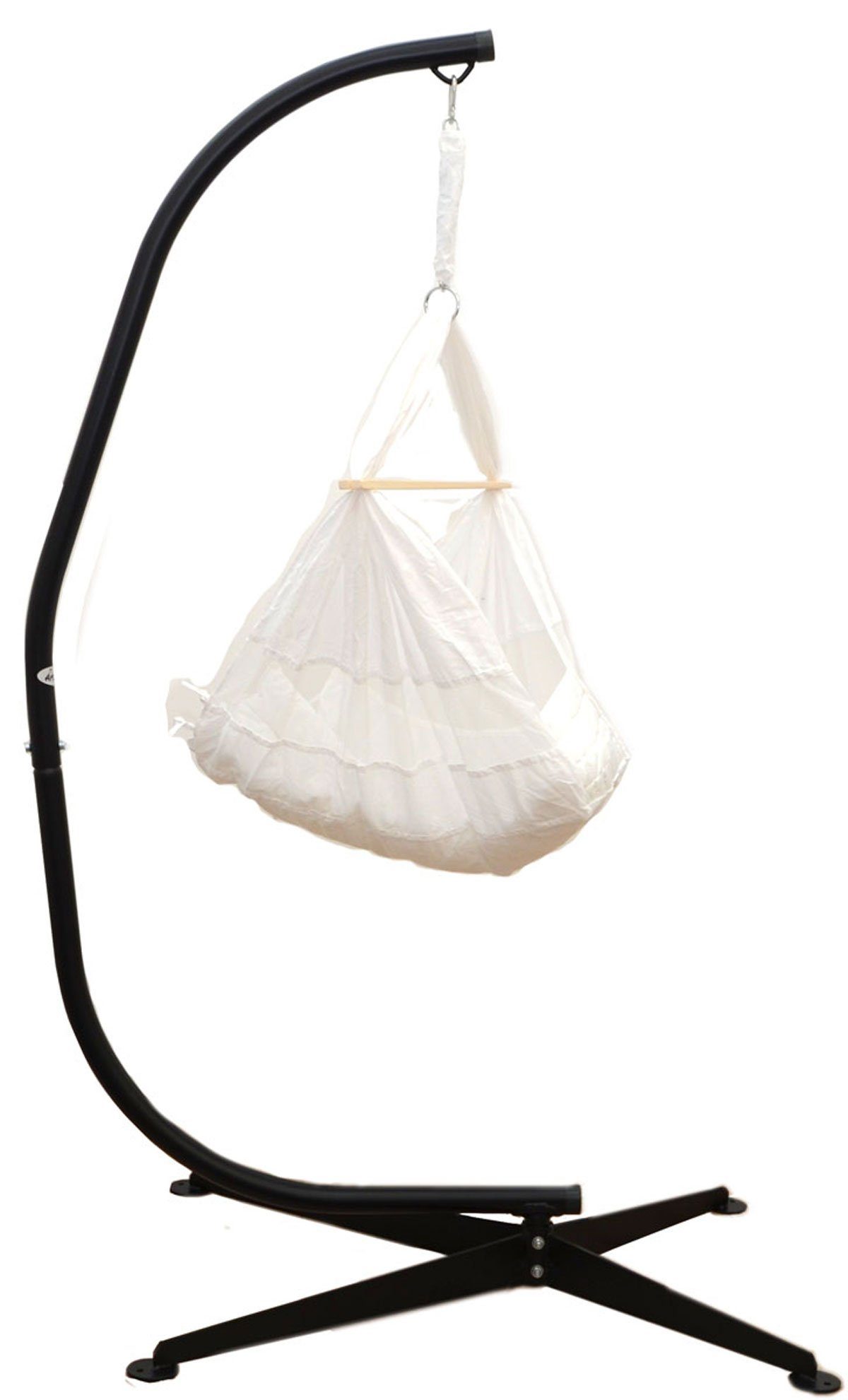 AMANKA Babywippe Komplettset Babywiege mit Gestell Federwiege aus Baumwolle günstig online kaufen