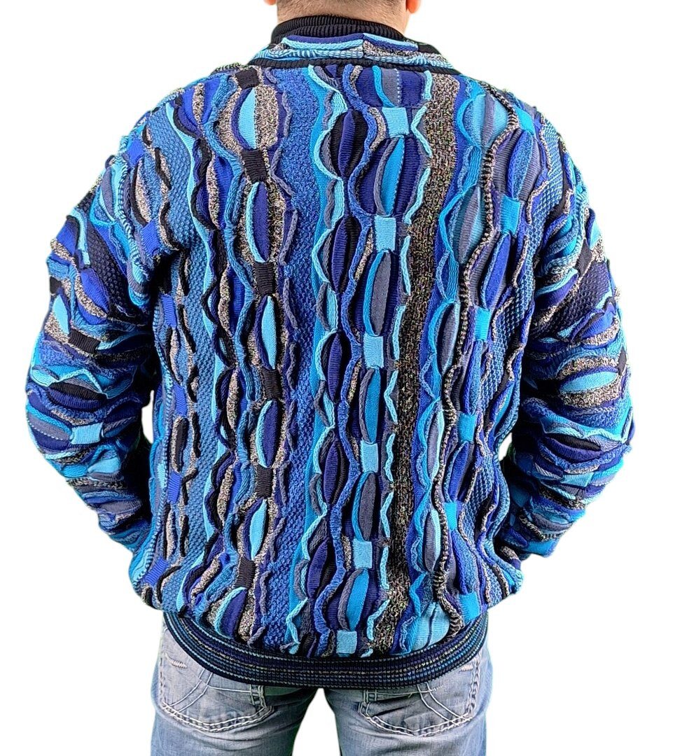 Lorenzoni Strickjacke 30068710L Knebelknöpfen und Intarsien-Design