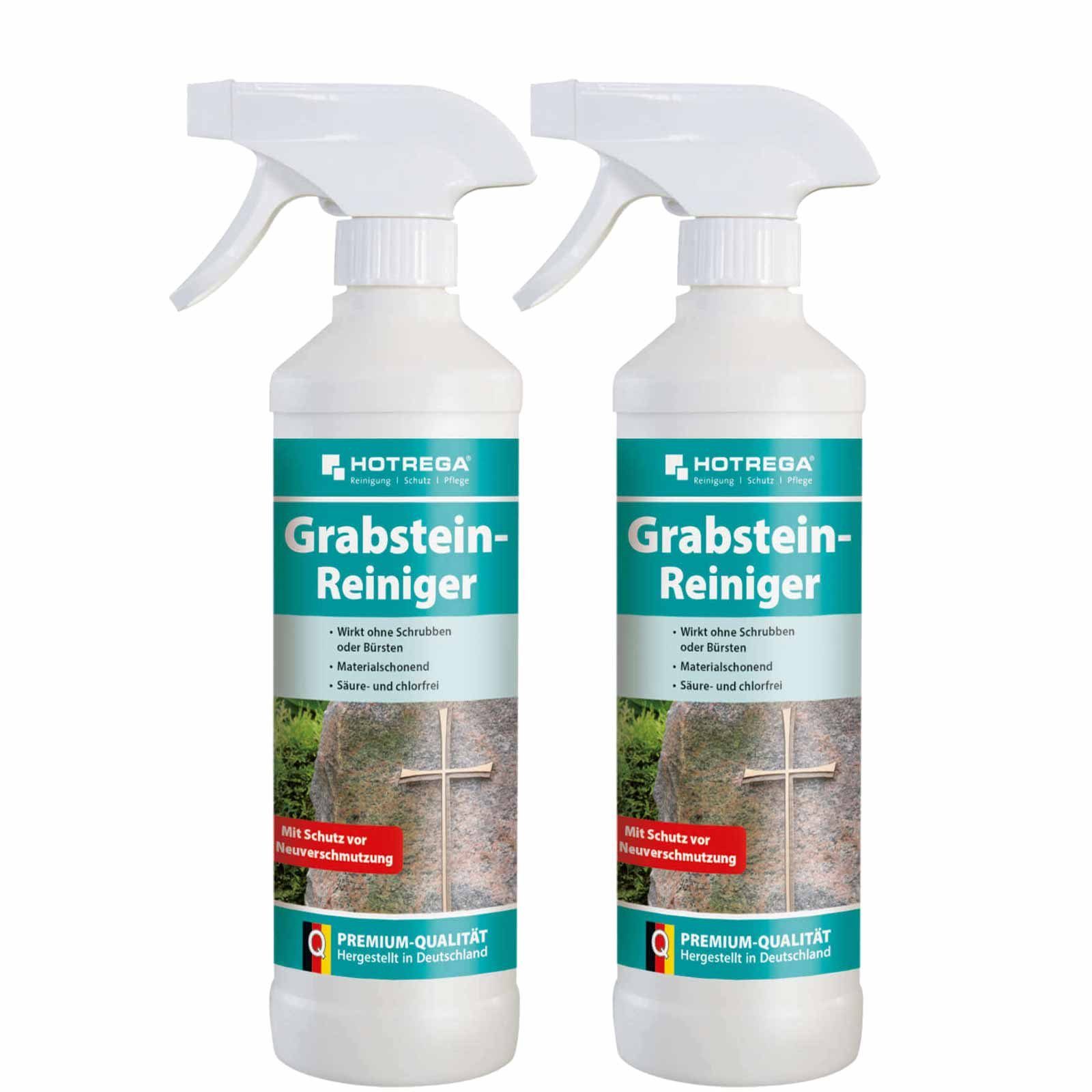 HOTREGA® Grabstein Reiniger Steinreiniger Grünbelagentferner Grabreiniger 500ml Grünbelagentferner