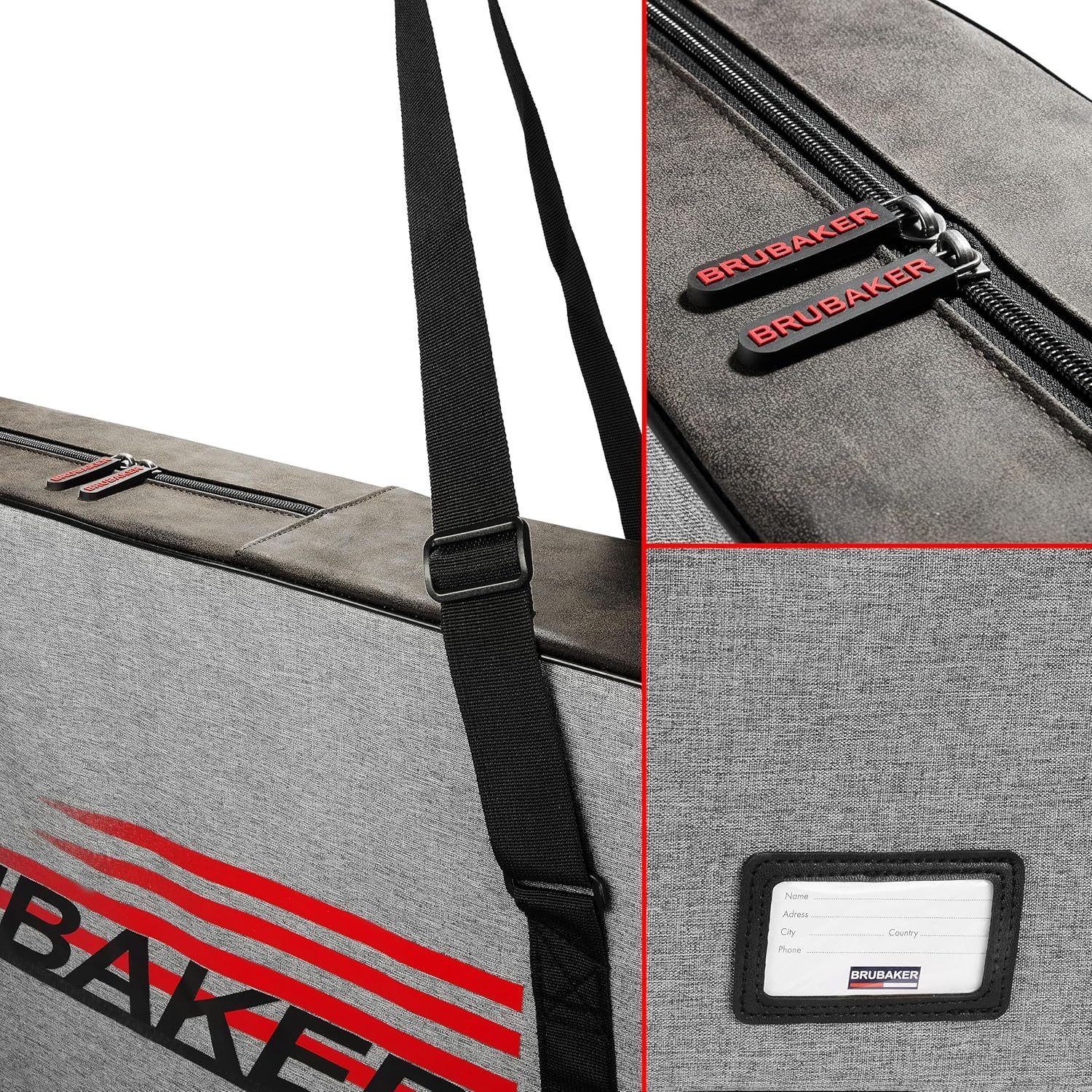 BRUBAKER Skitasche Snowboardtasche Velocity Performance - Boardhülle mit Reißverschluss (1-tlg., 160/170 cm Länge), Snowboard Sack mit verstellbarem Tragegurt und Namensschild