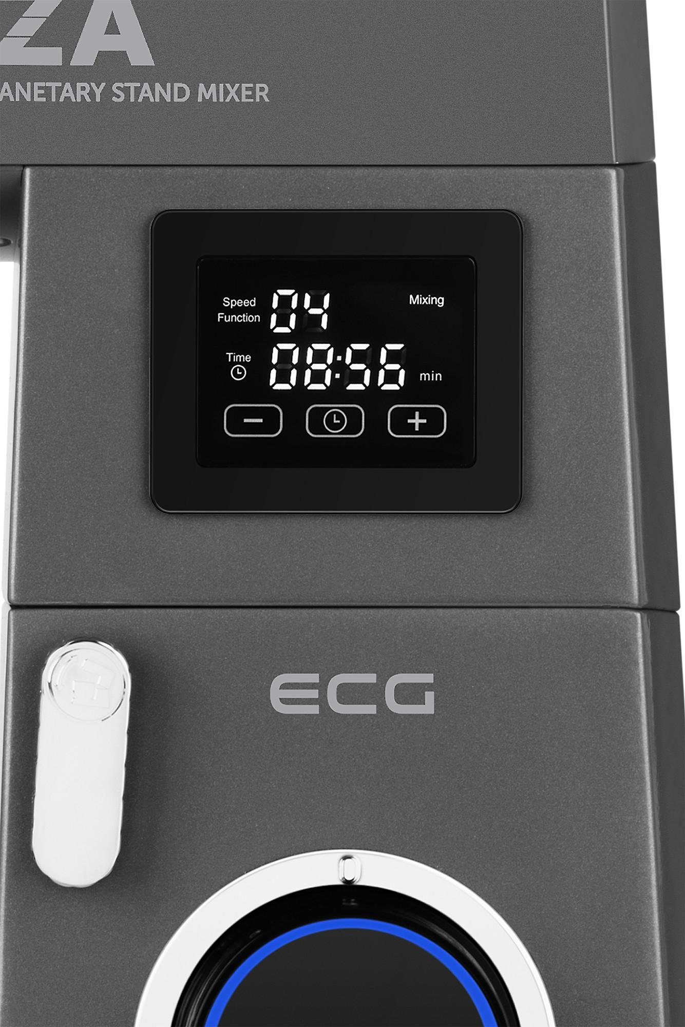 ECG Küchenmaschine, 1800 W, 8,00 l Schüssel, Touch-Bedienfeld mit übersichtlichem LED-Display